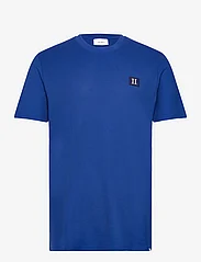 Les Deux - Piece Pique T-Shirt - kortärmade t-shirts - surf blue/surf blue-white - 0