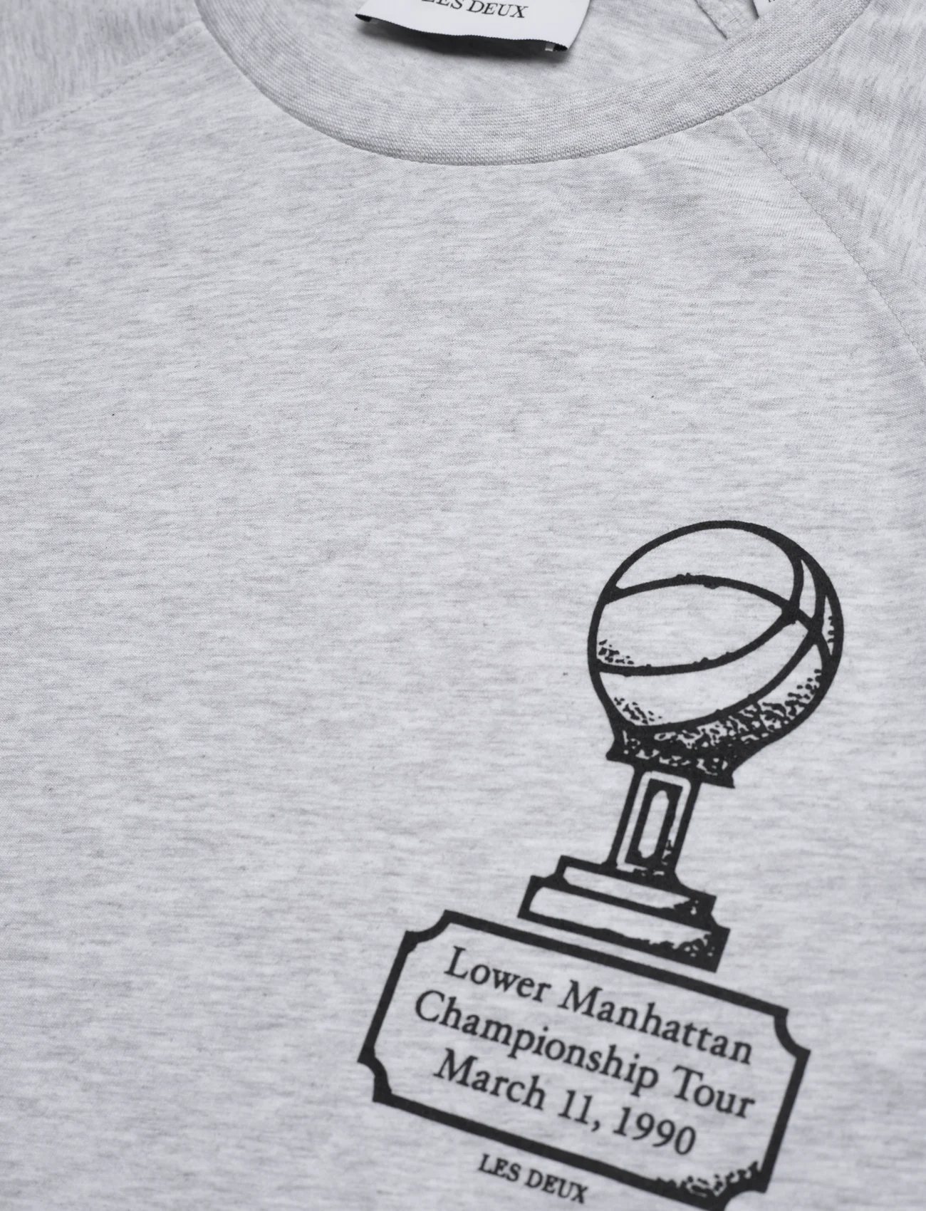 Les Deux - Tournament T-Shirt - short-sleeved t-shirts - snow melange/black - 1