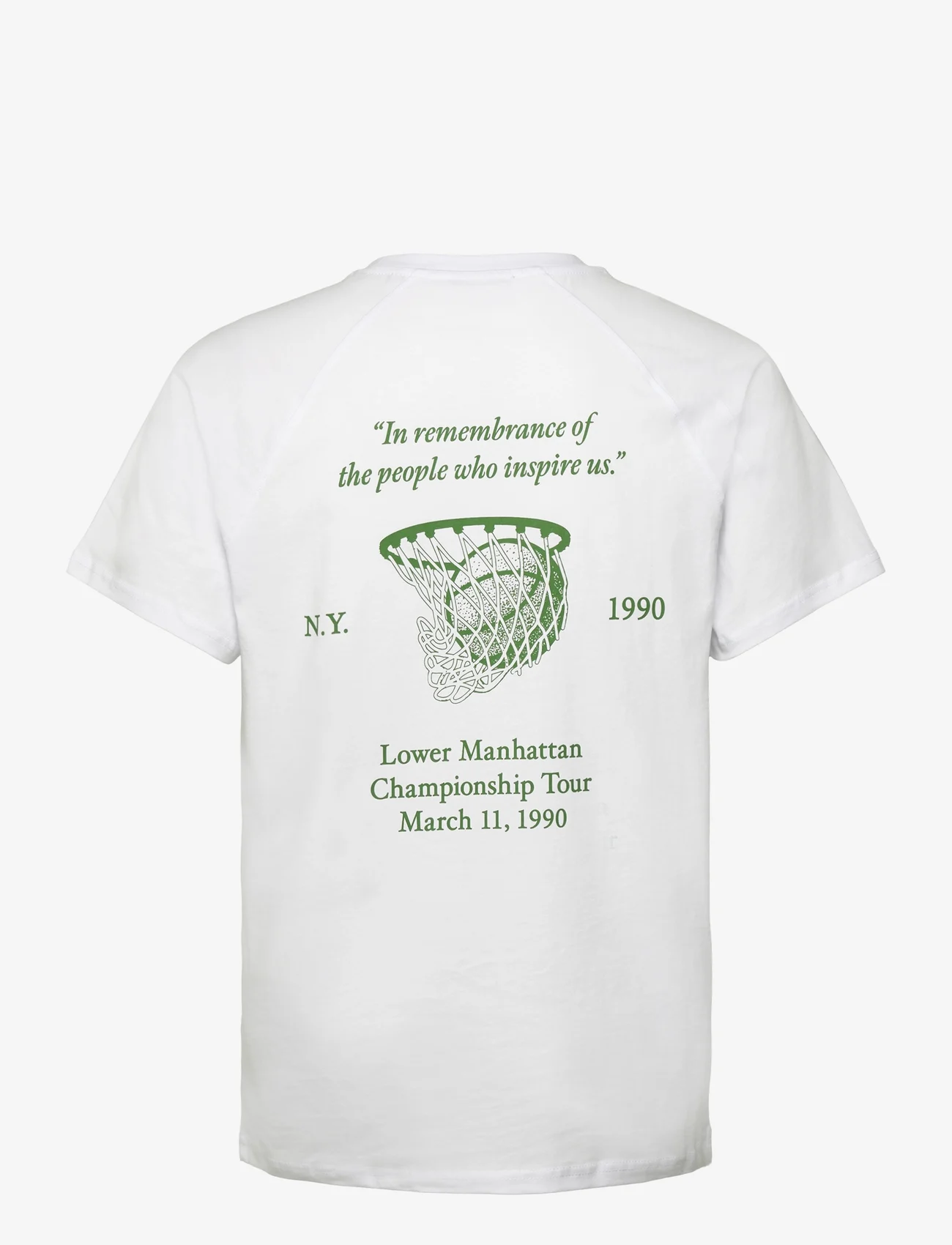 Les Deux - Tournament T-Shirt - kortermede t-skjorter - white/vintage green - 1