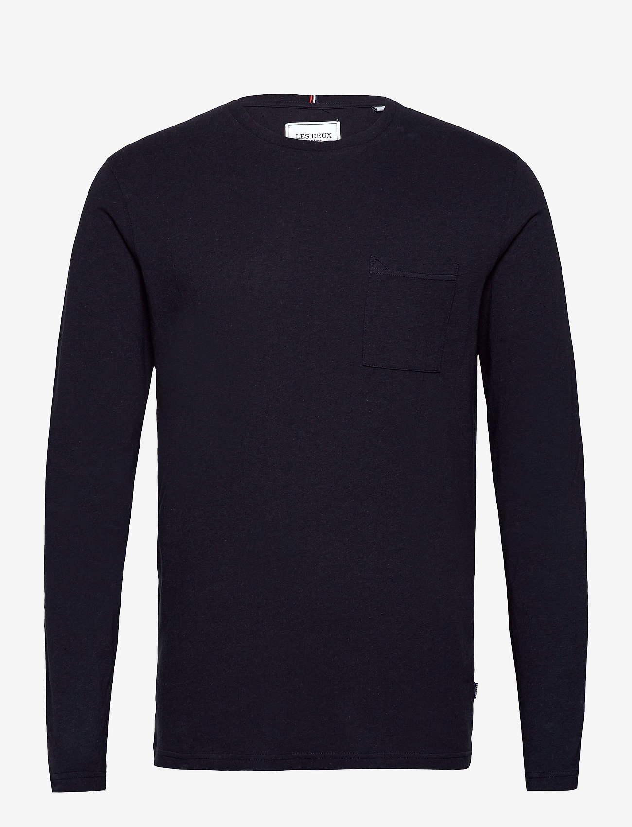 Les Deux - Brenon Linen LS T-Shirt - dark navy - 0
