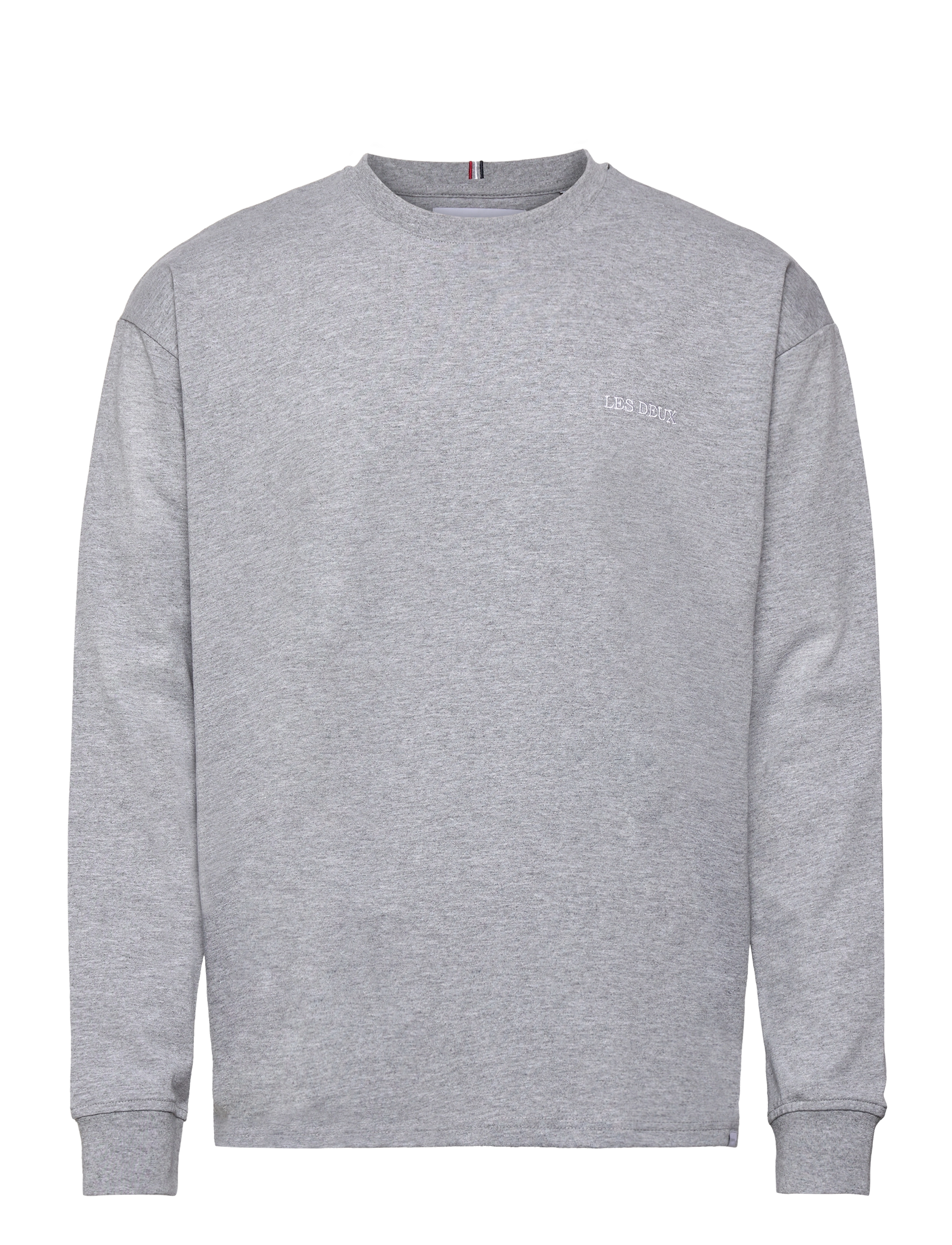 Diego LS T-Shirt - LIGHT GREY MELANGE/WHITE