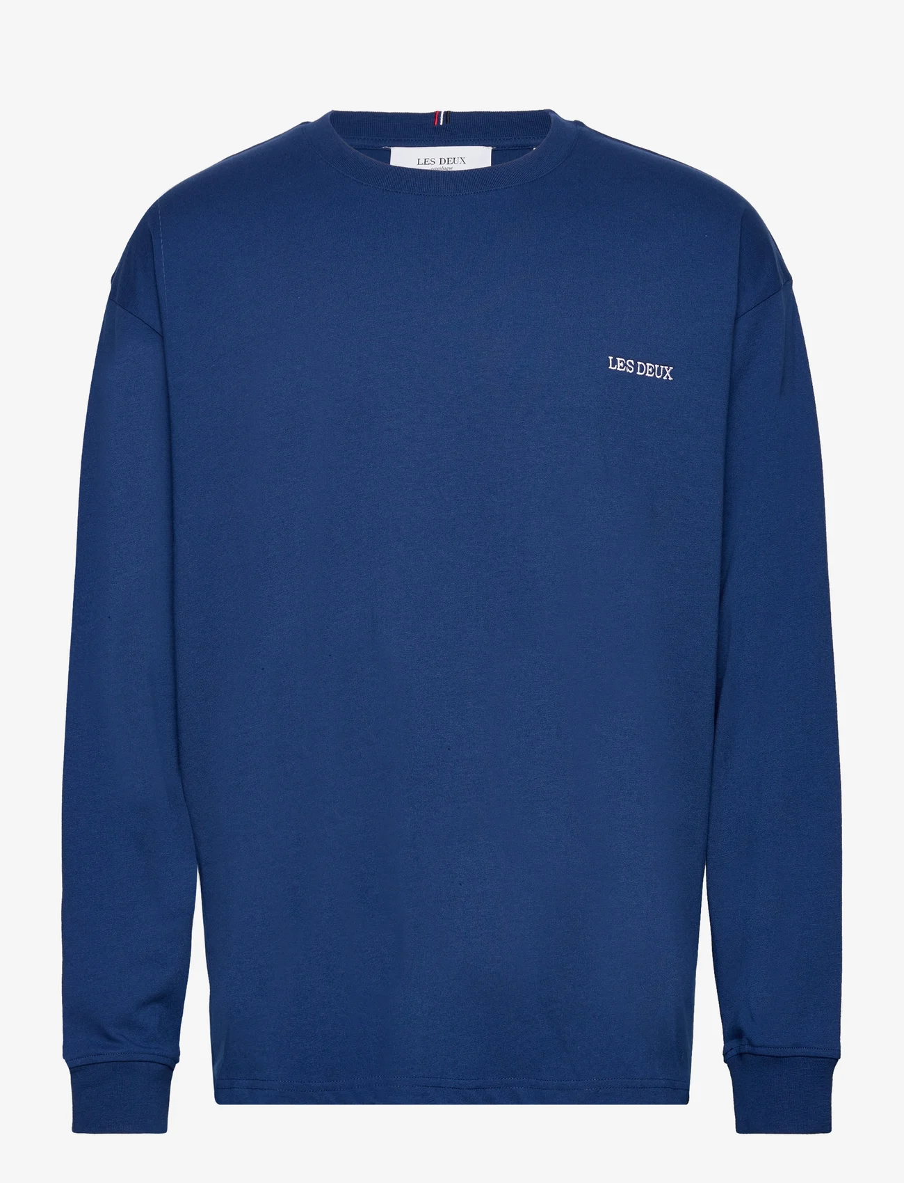 Les Deux - Diego LS T-Shirt - basic t-krekli - high blue/white - 0