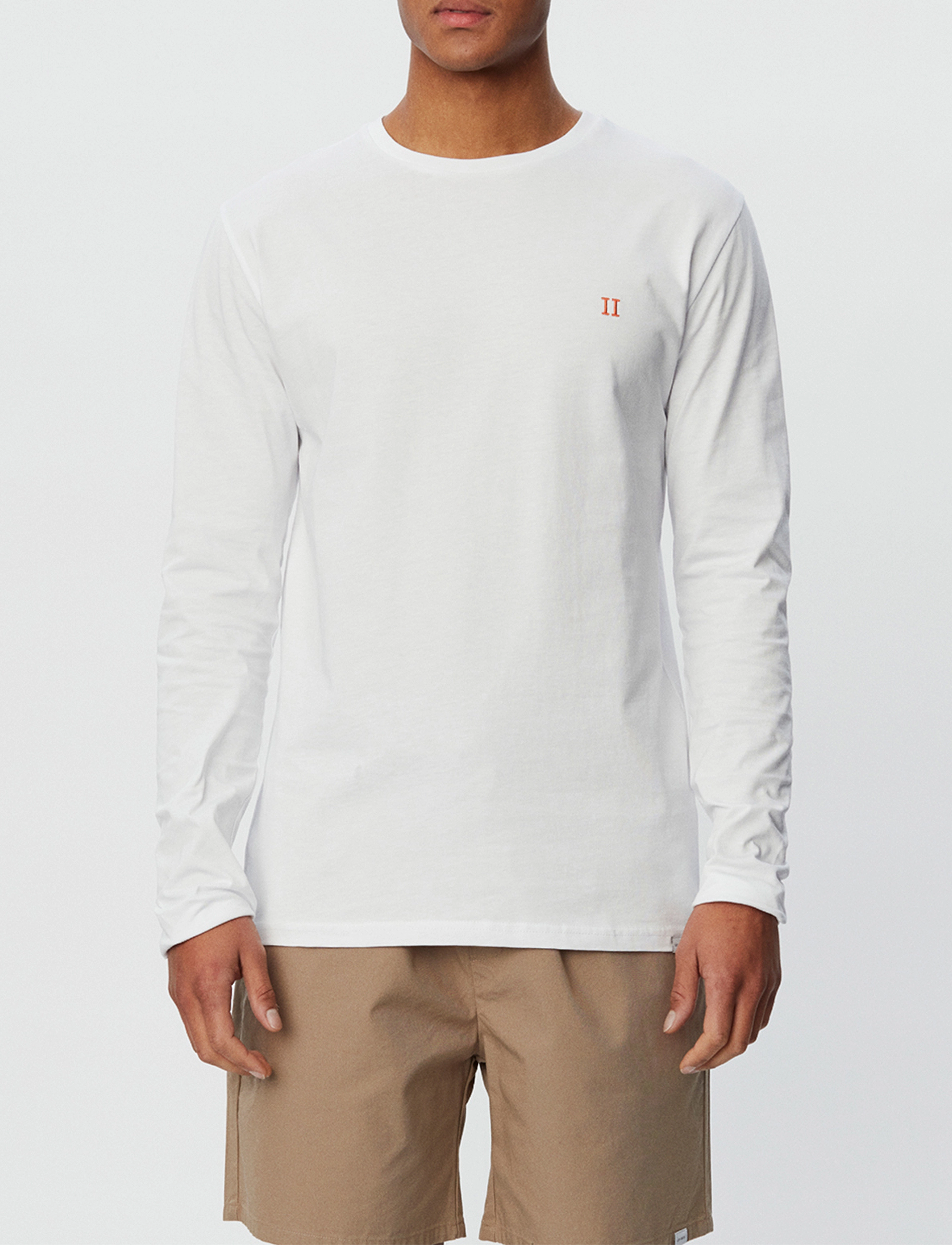 Les Deux - Nørregaard LS T-Shirt - white/orange - 2