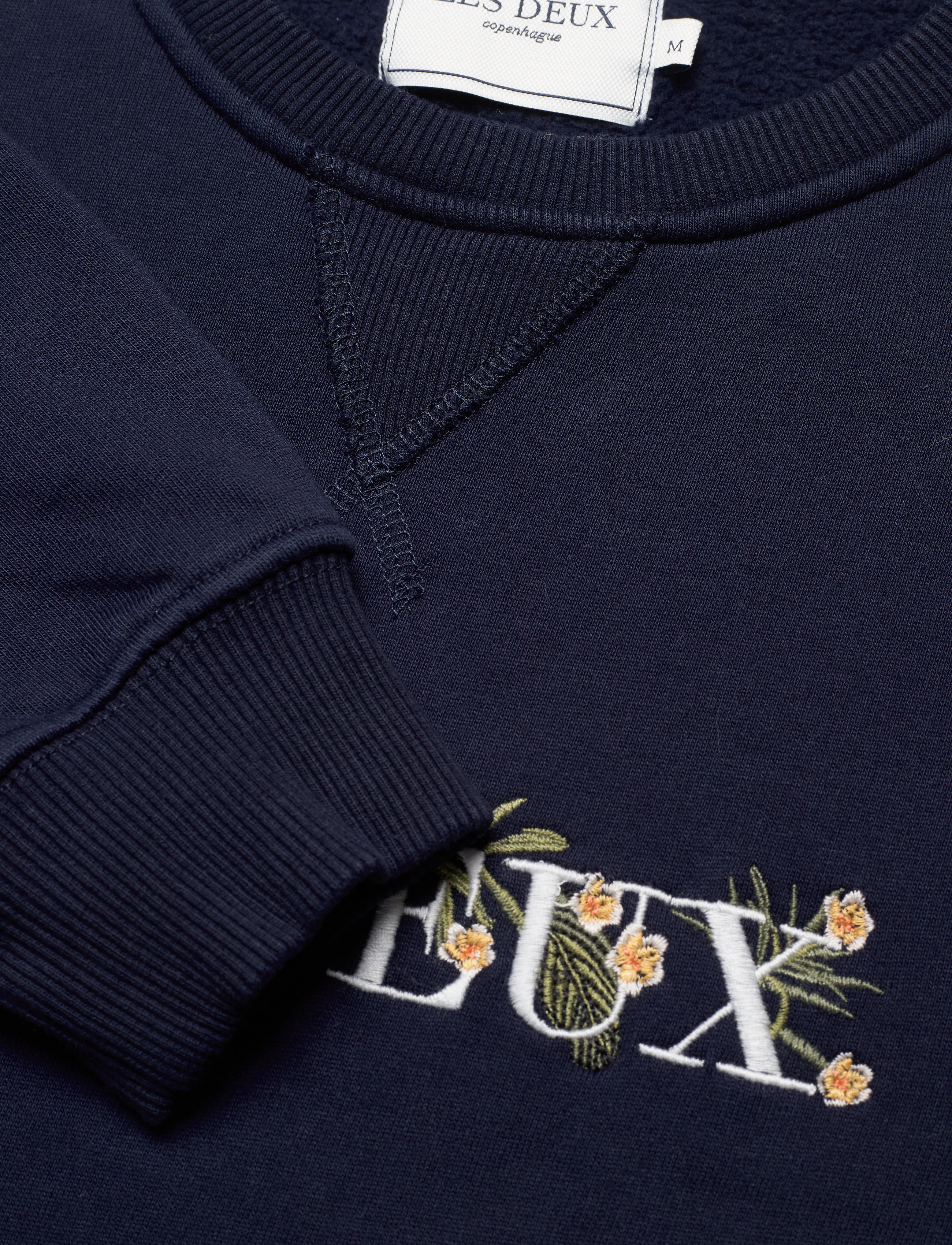 Les Deux - Fleur-De-Lis Sweatshirt - dark navy/off white - 2