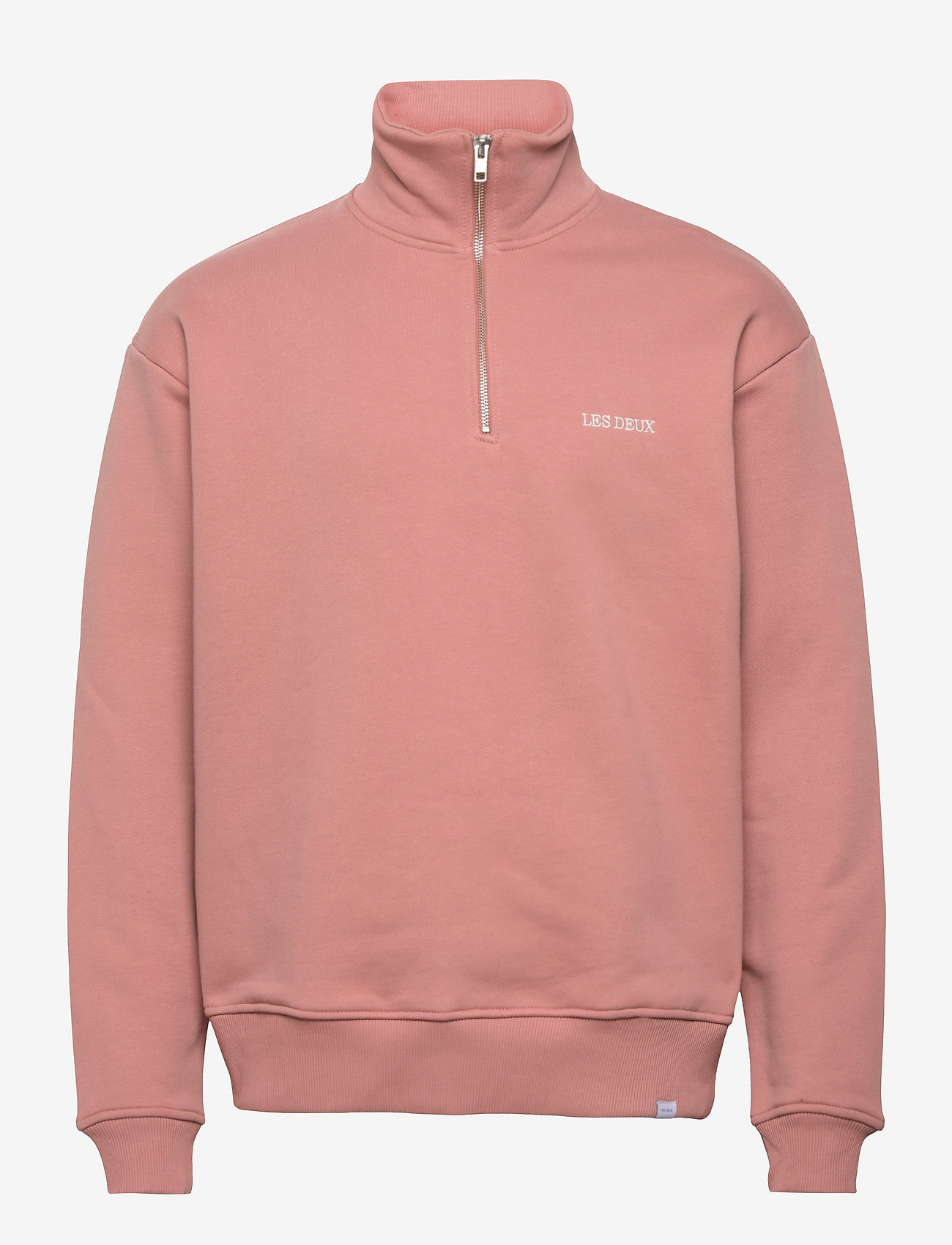 Les Deux - Diego Half-Zip Sweatshirt - ash rose/ivory - 0