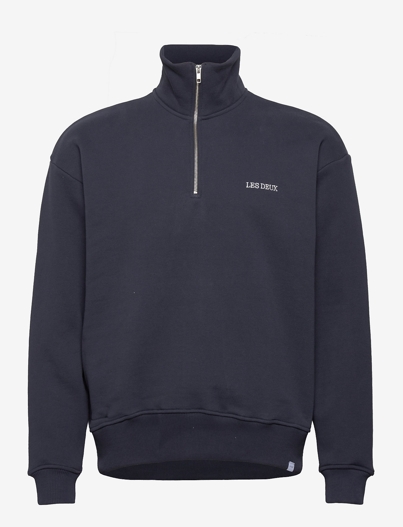 Les Deux - Diego Half-Zip Sweatshirt - dark navy/ivory - 0