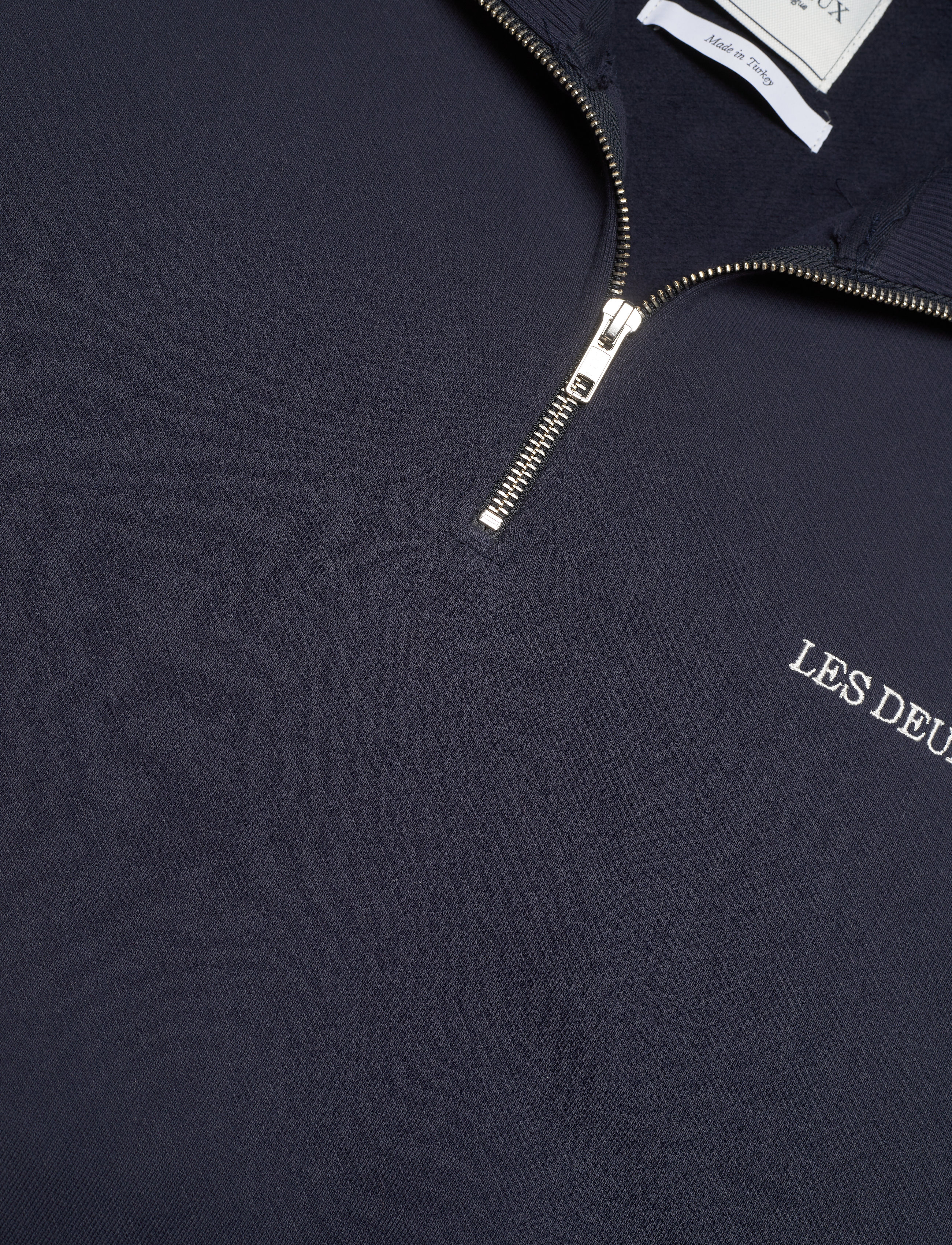 Les Deux - Diego Half-Zip Sweatshirt - dark navy/ivory - 2