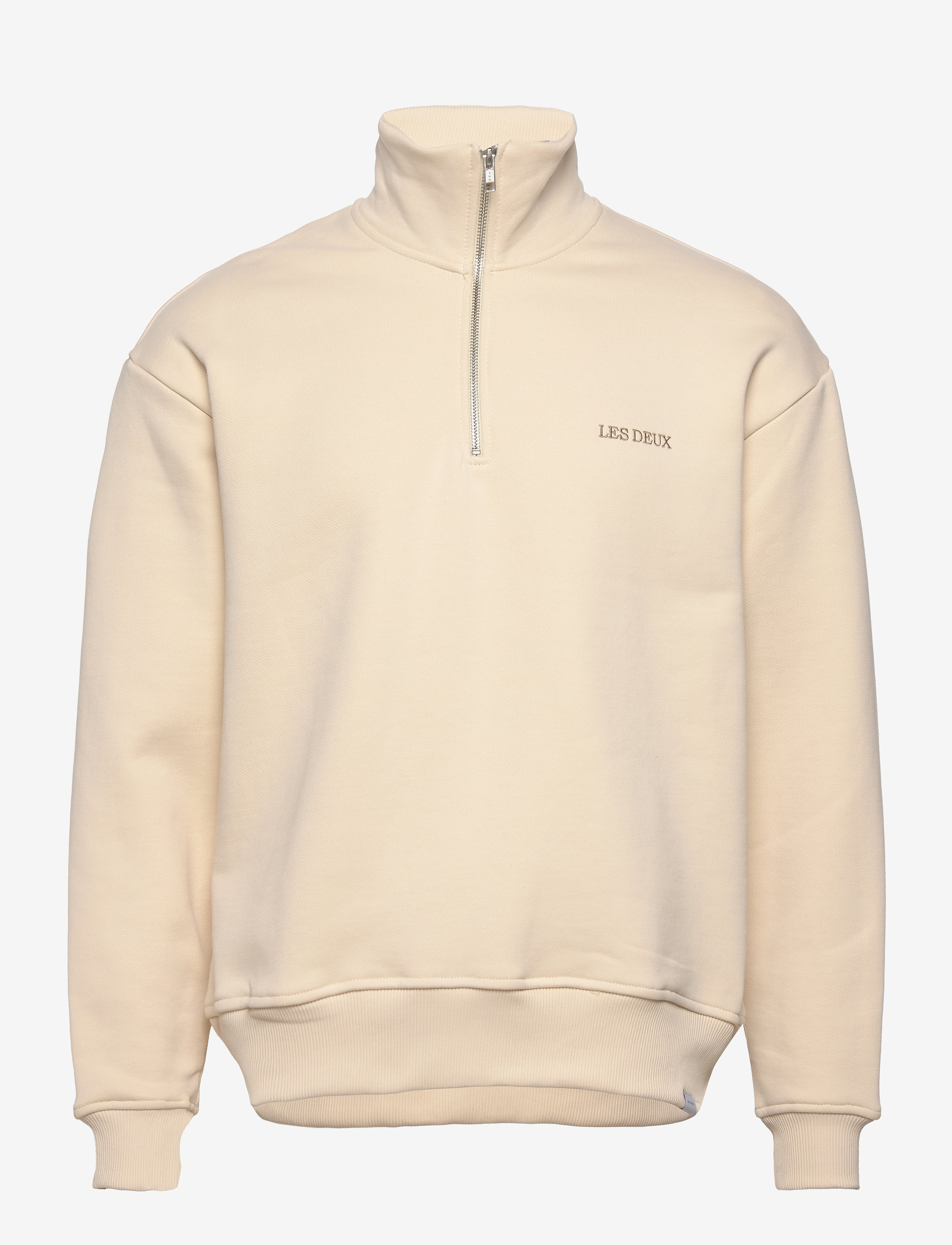 Diego Half-Zip Sweatshirt - IVORY/CARIBOU BROWN