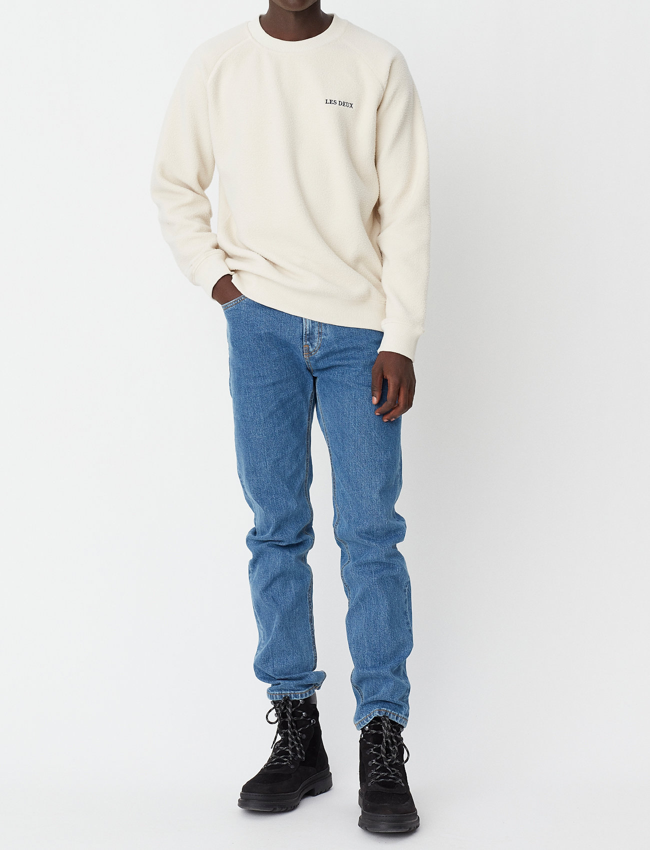 Les Deux - Duncan Pile Sweatshirt - ivory - 3