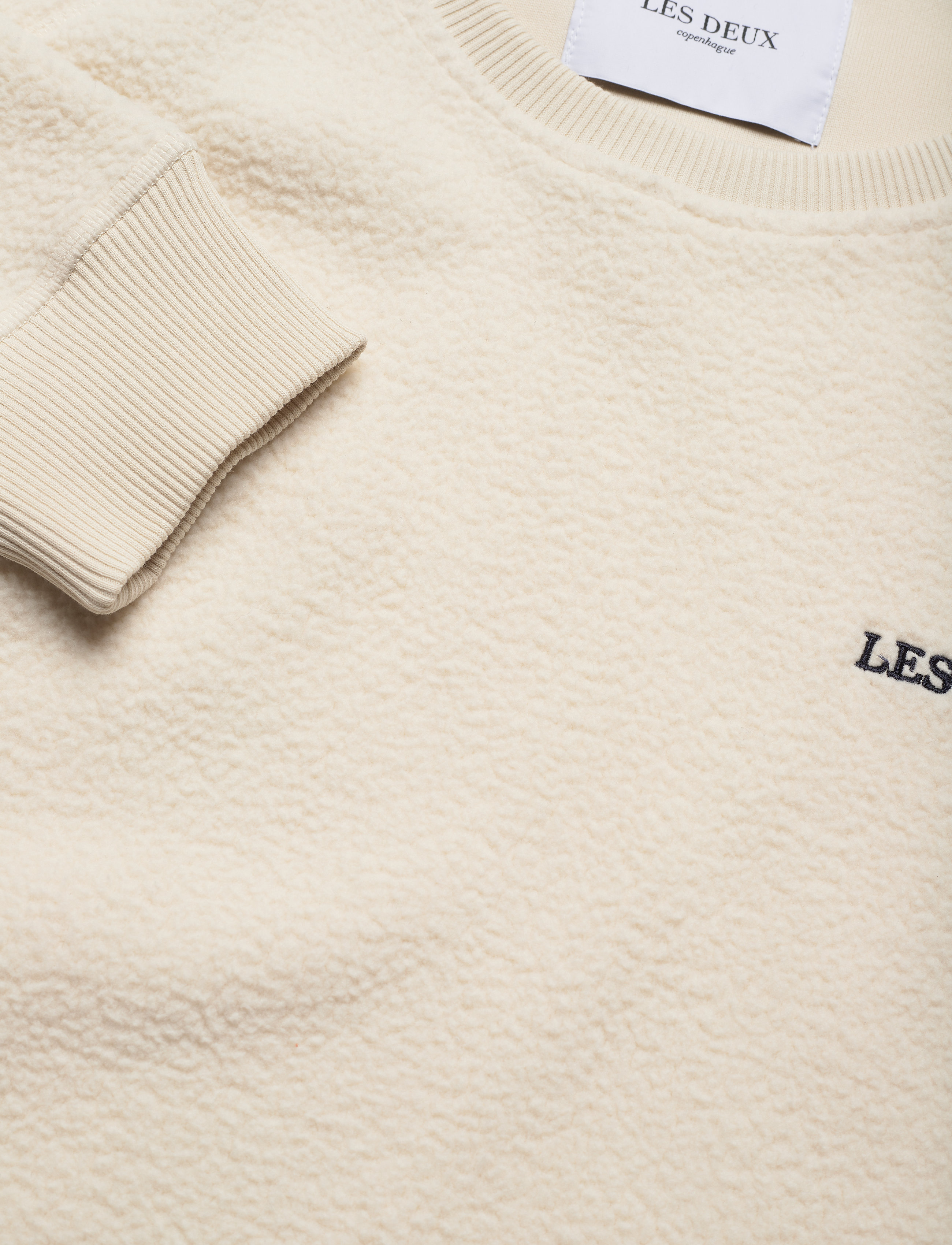 Les Deux - Duncan Pile Sweatshirt - ivory - 4