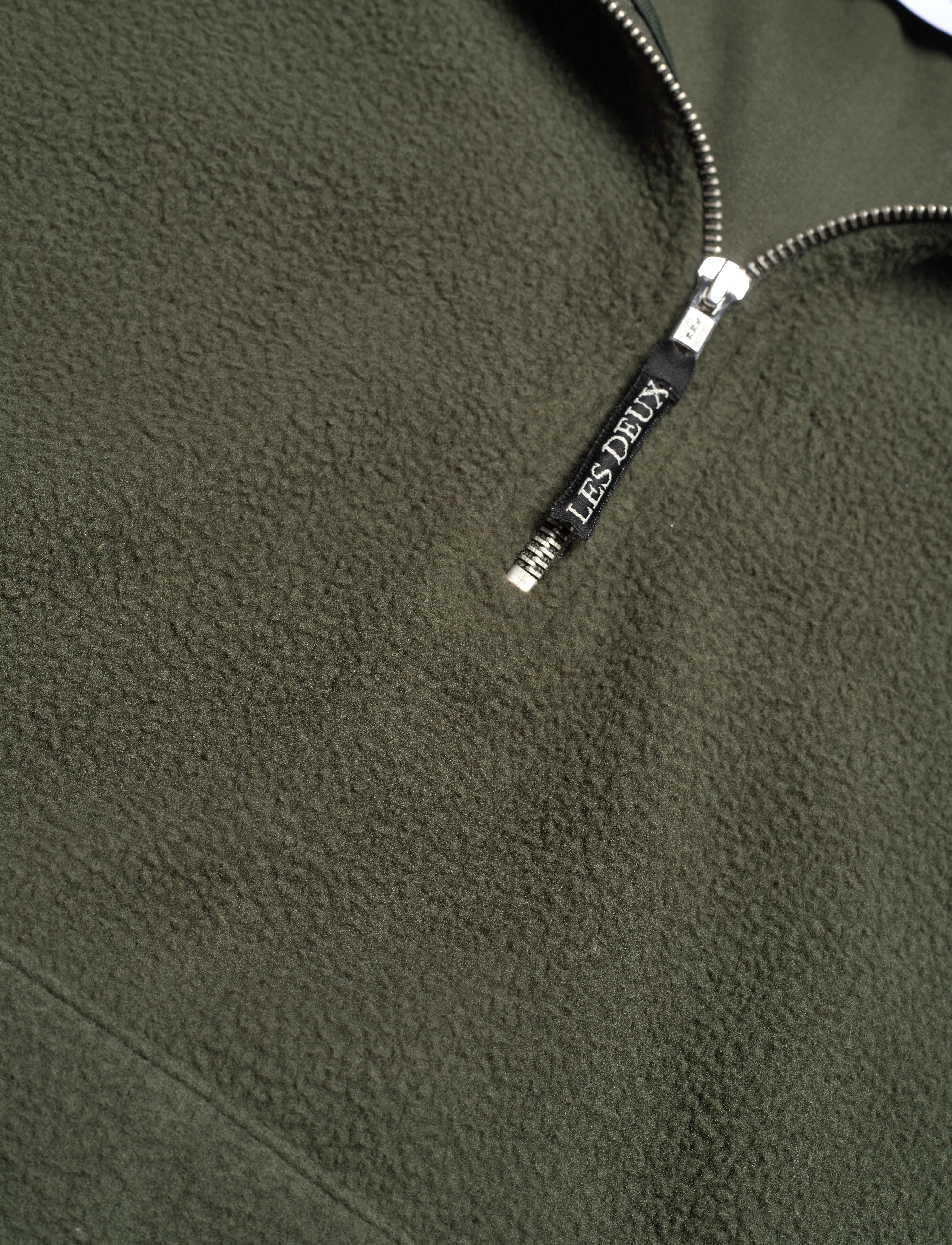 Les Deux - Duncan Pile Half-zip Sweatshirt - rosin - 2