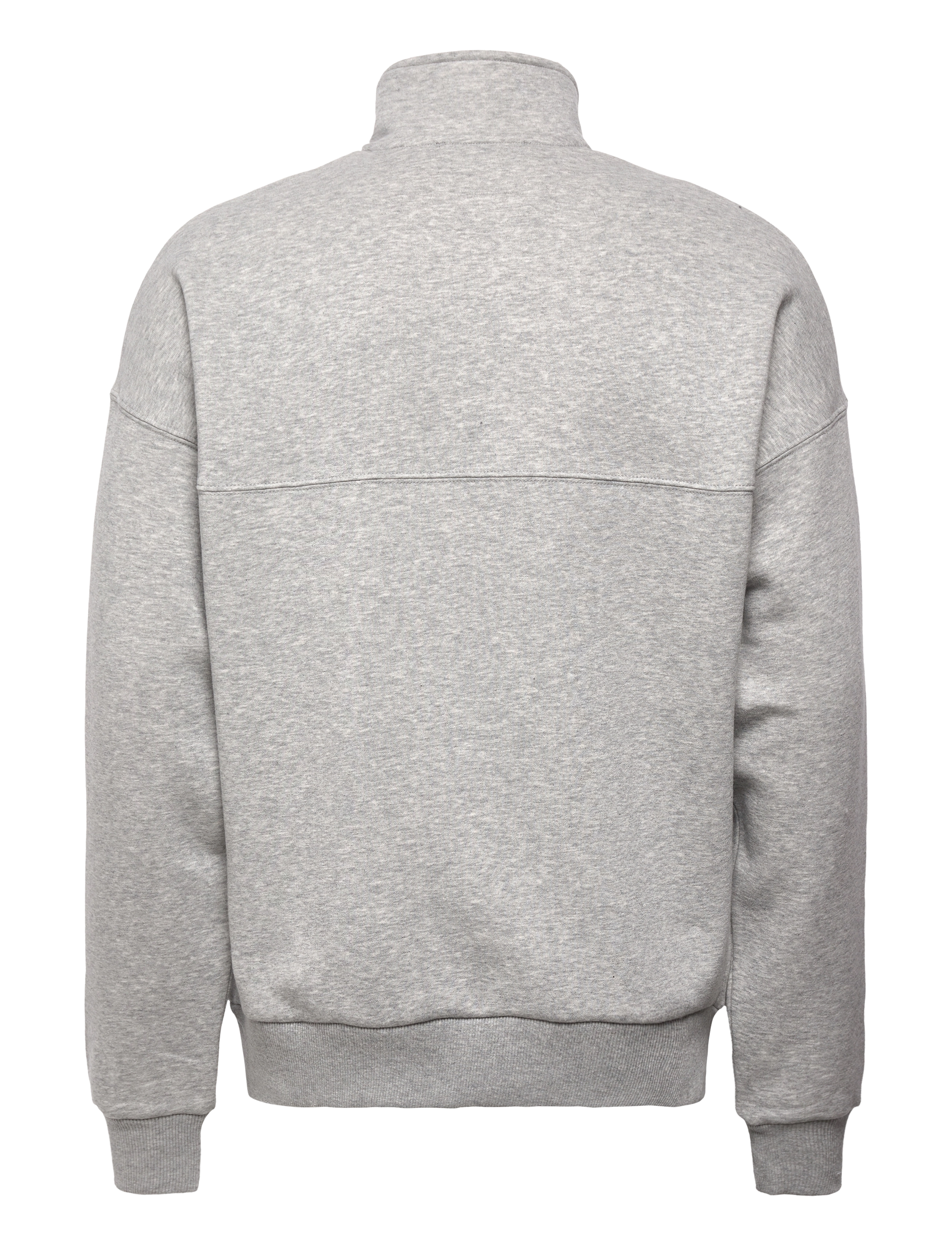 Les Deux - Carter Wool Halfzip Sweatshirt - light grey mélange/white - 1