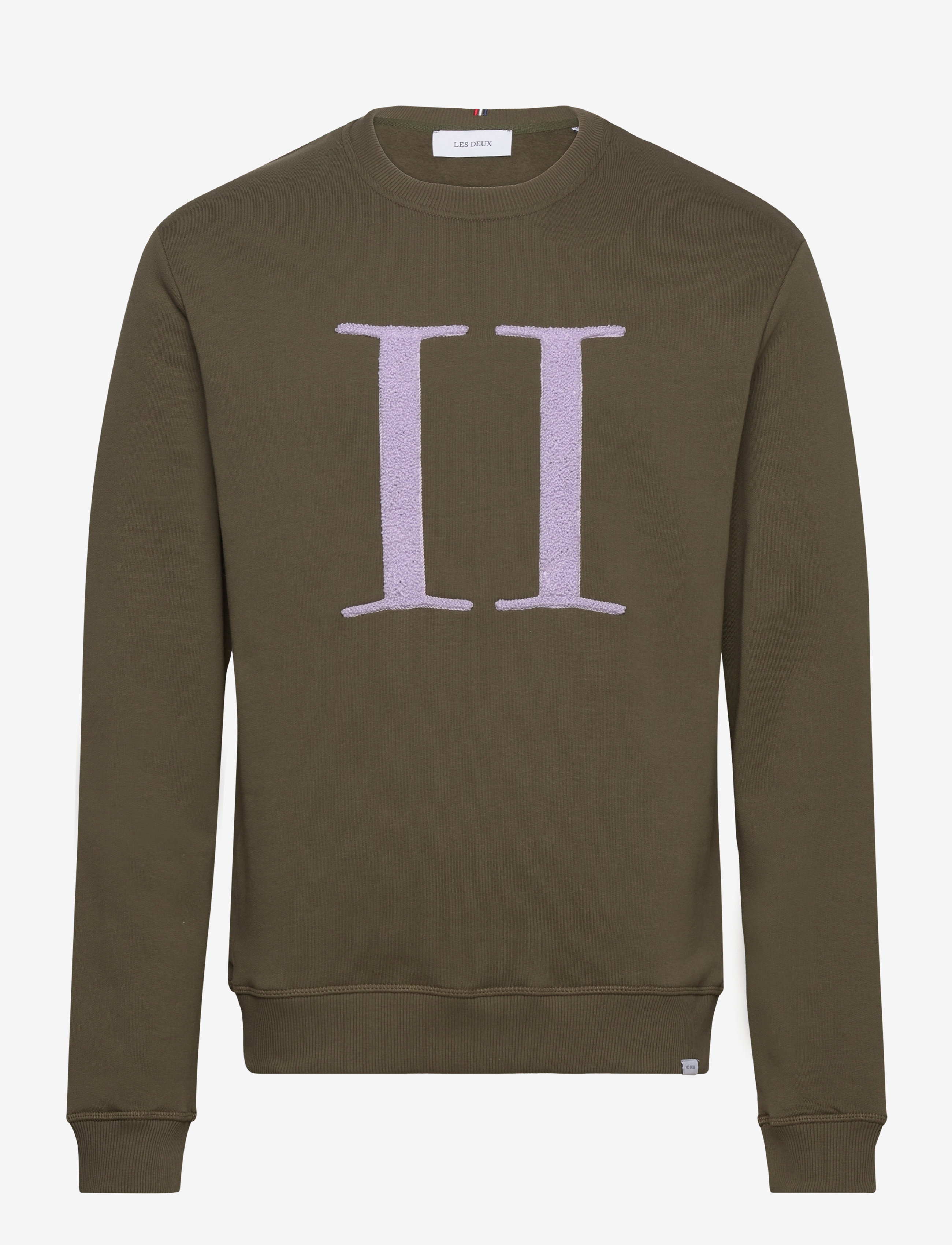 Les Deux - Encore Bouclé Sweatshirt - olive night/light orchid - 1
