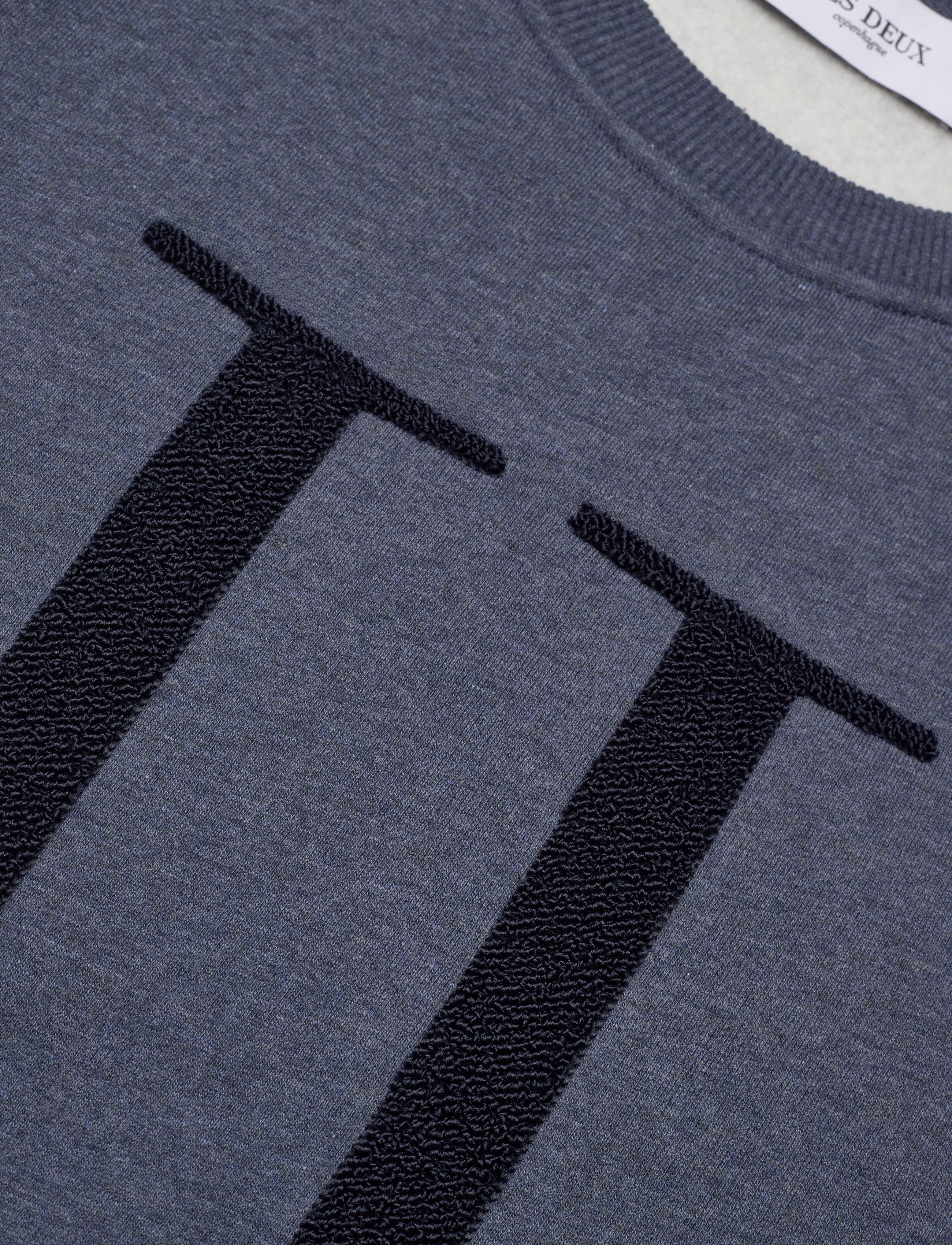 Les Deux - Encore Bouclé Sweatshirt - india ink mÉlange/dark navy - 2