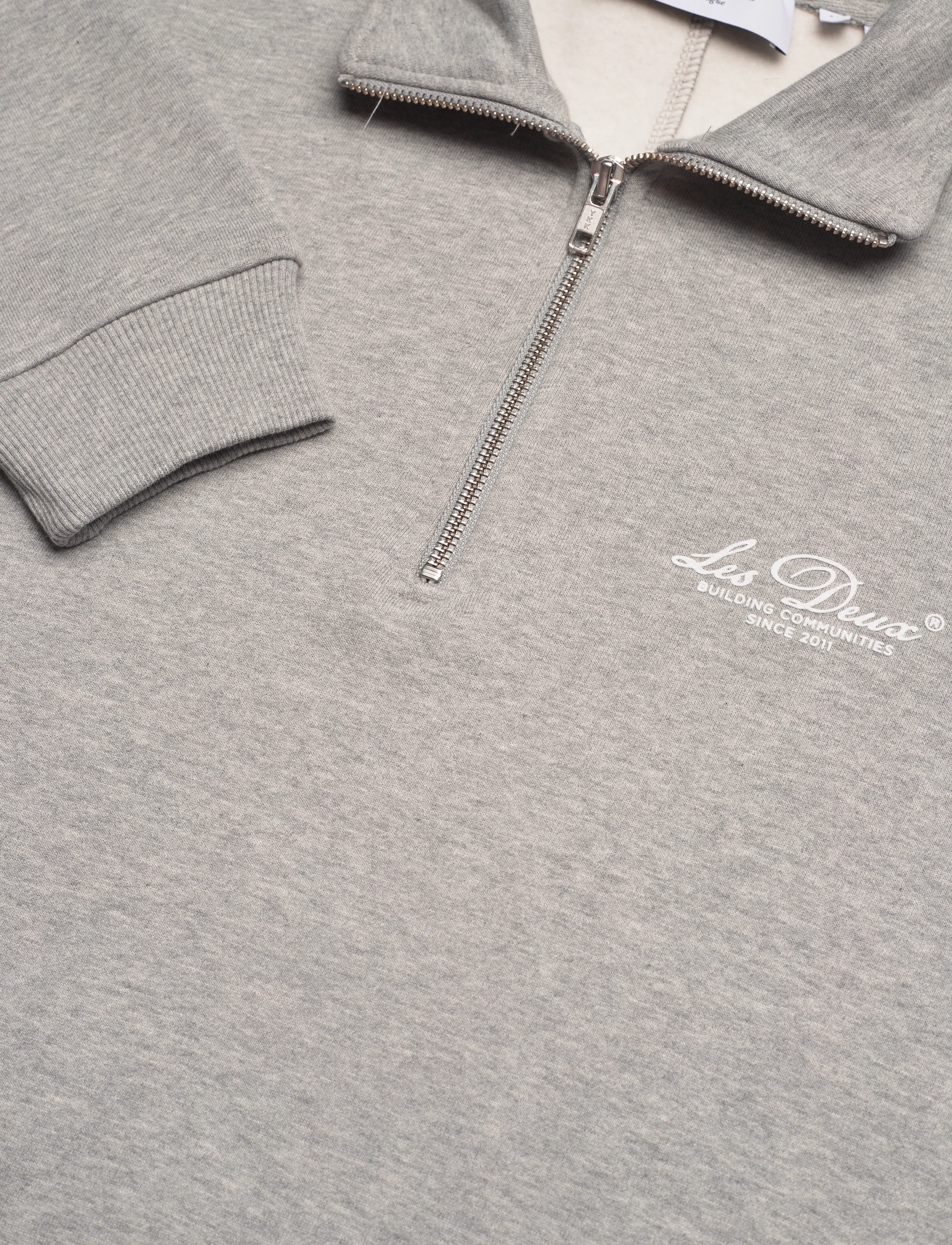 Les Deux - Cedric Half-Zip Sweatshirt - light grey mÉlange - 3