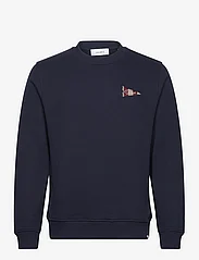 Les Deux - Flag Sweatshirt - sweatshirts - dark navy - 0