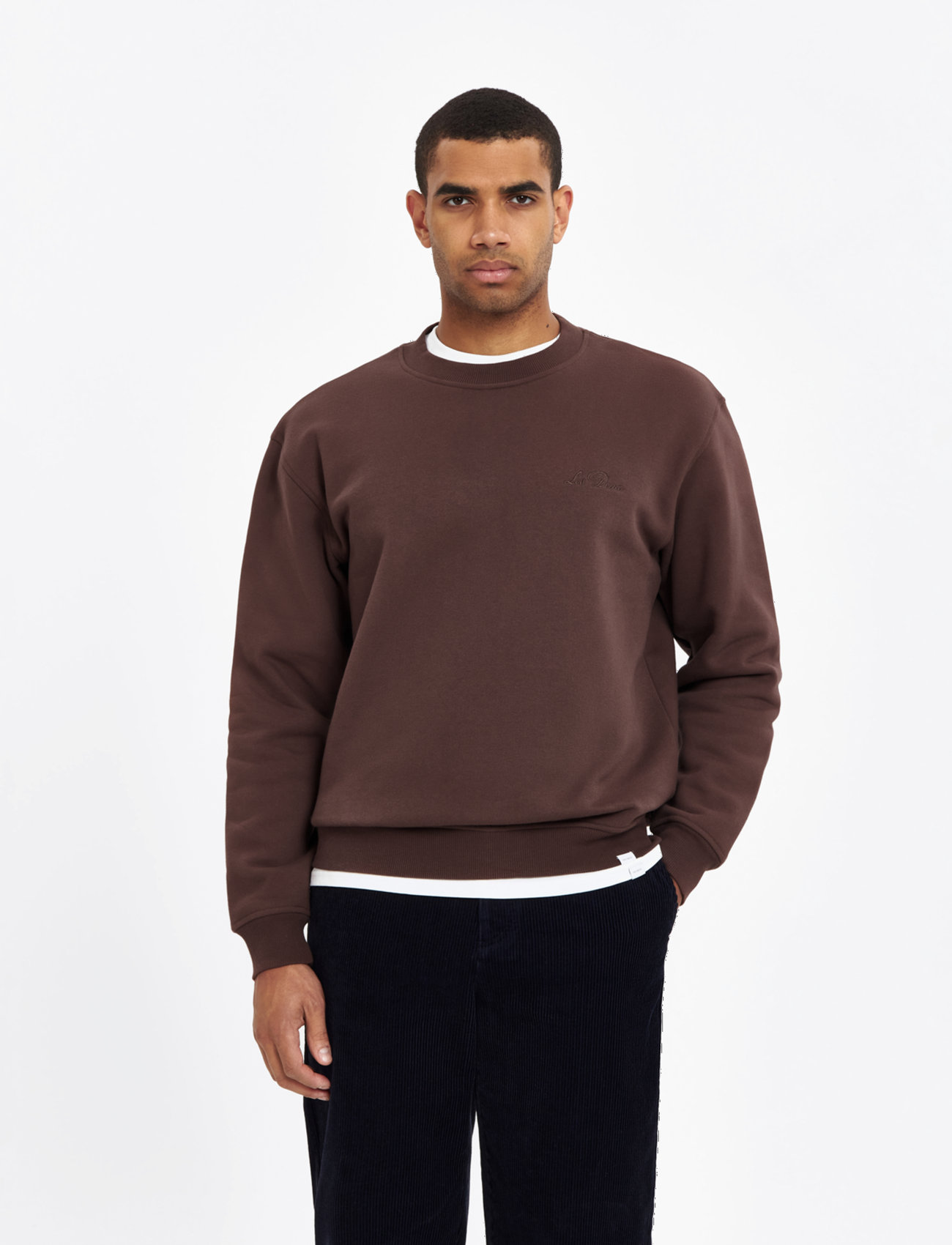 Les Deux - French Sweatshirt - nordic style - ebony brown - 0