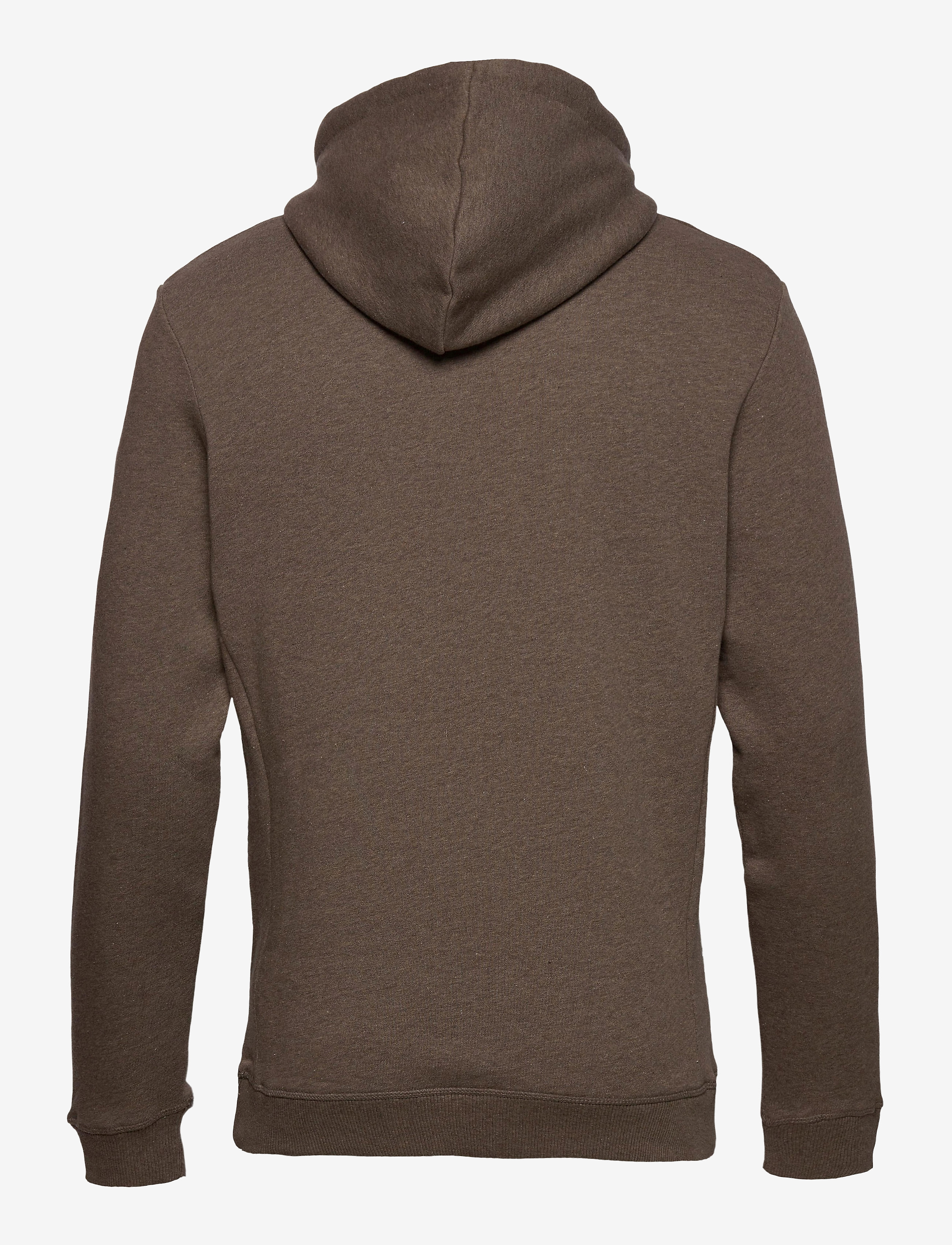 Les Deux - Piece Hoodie - brown melange/dark green-light grey - 1
