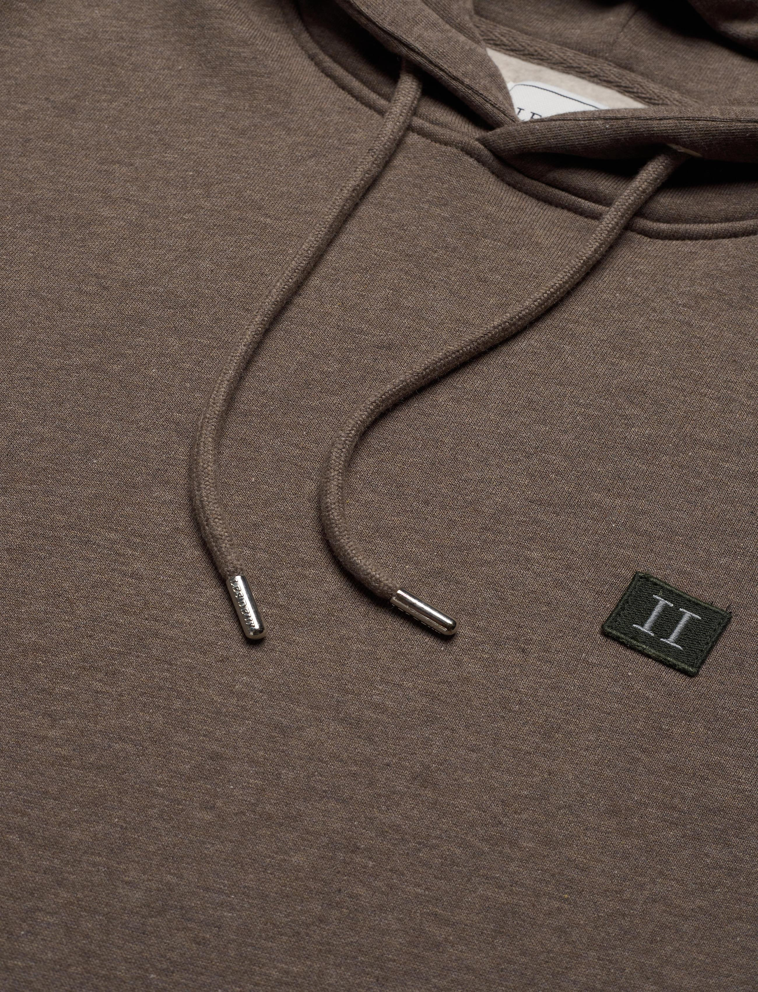 Les Deux - Piece Hoodie - brown melange/dark green-light grey - 2