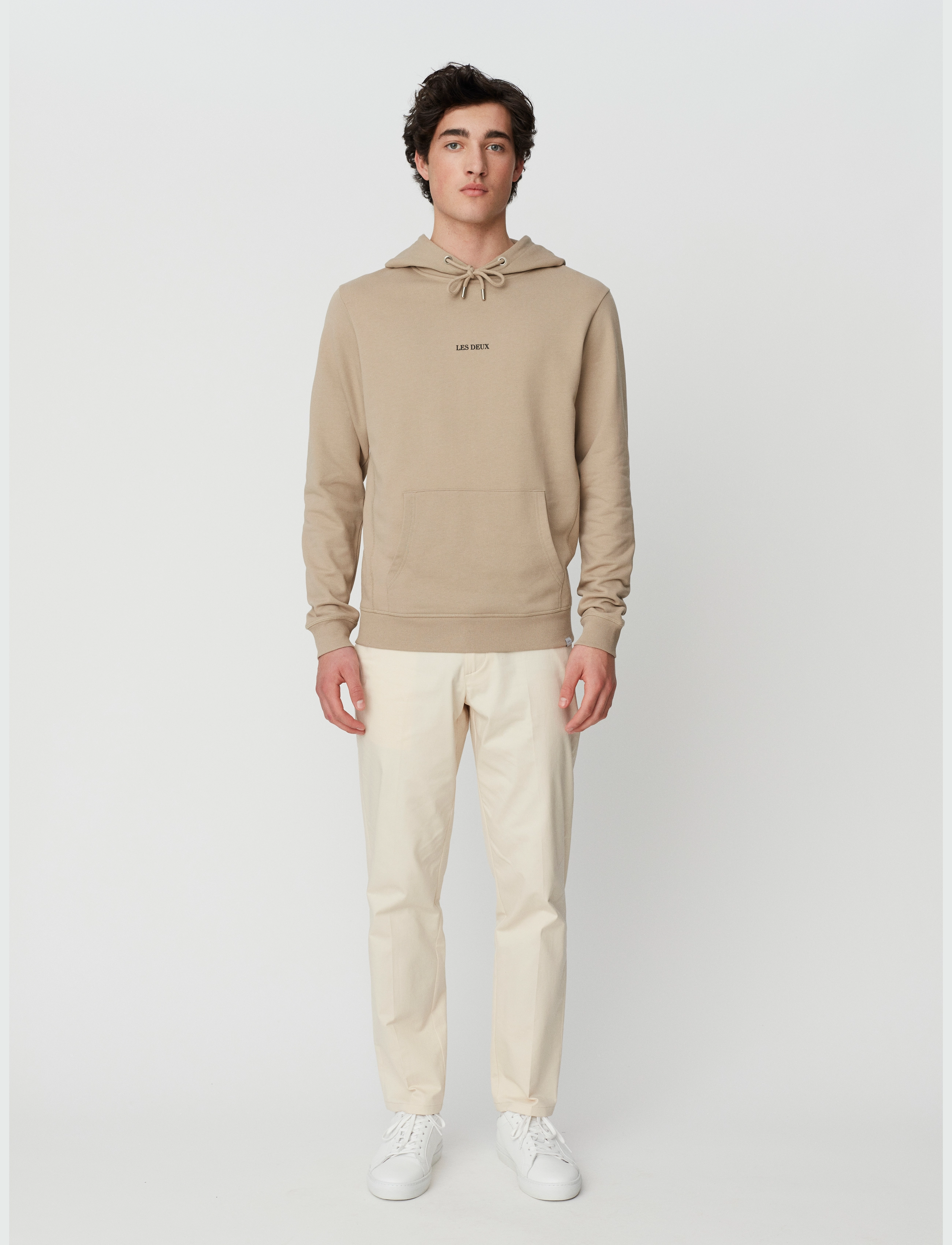 Les Deux - Lens Hoodie - dark sand/black - 2