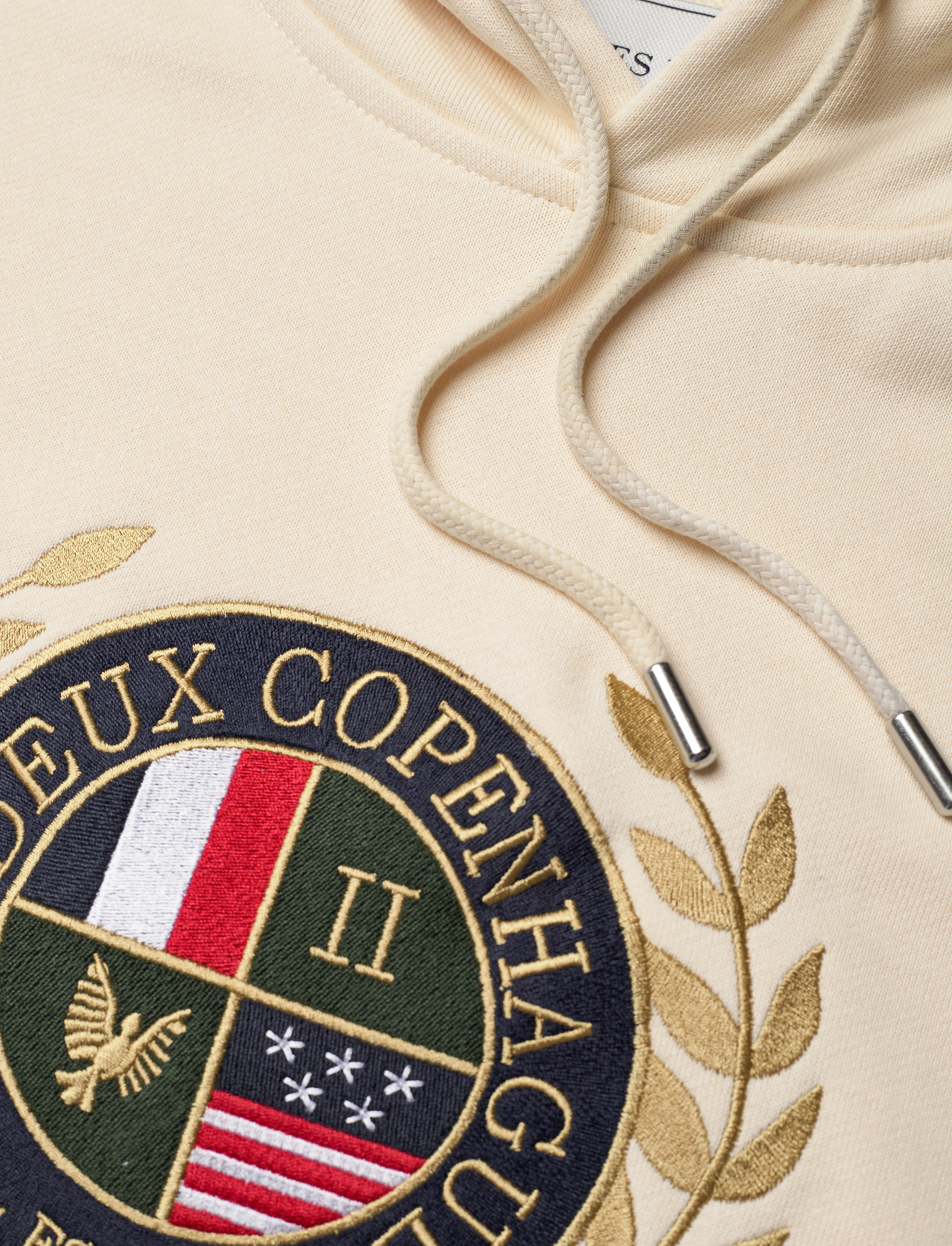 Les Deux - Egalité Hoodie - off white with multicolor artwork - 2