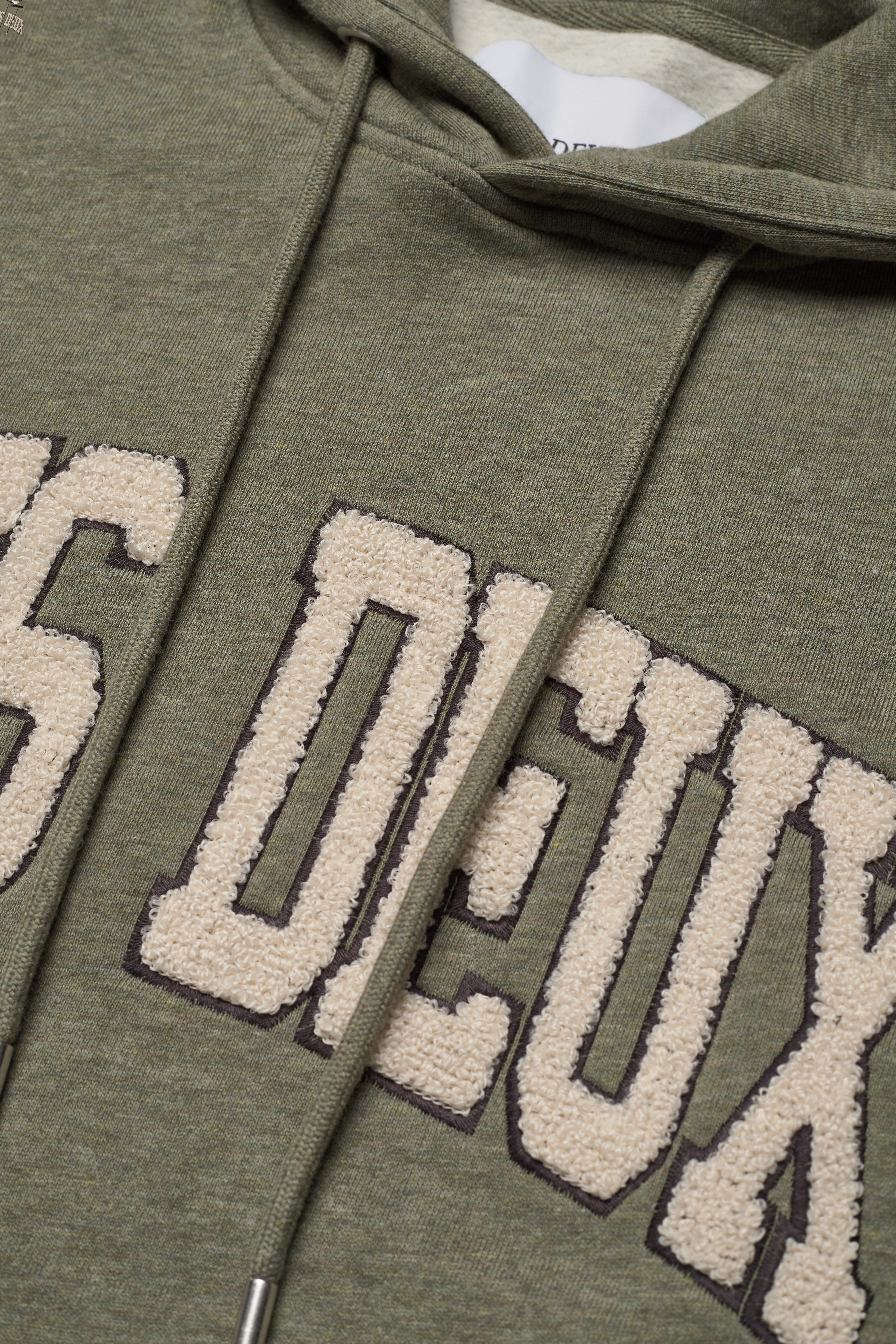 Les Deux - Crane Hoodie - lichen green melange/oyster gray - 2