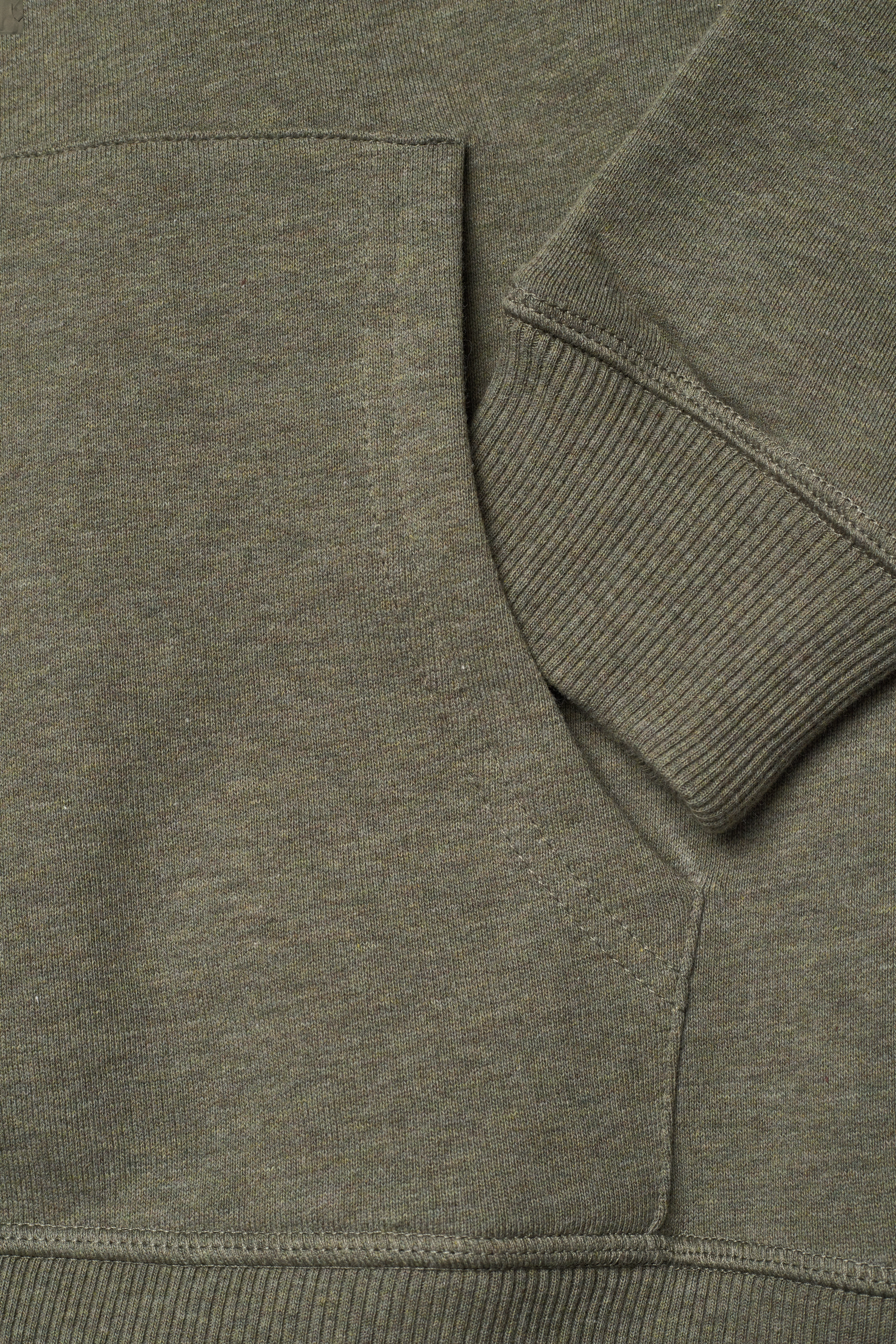 Les Deux - Crane Hoodie - lichen green melange/oyster gray - 3