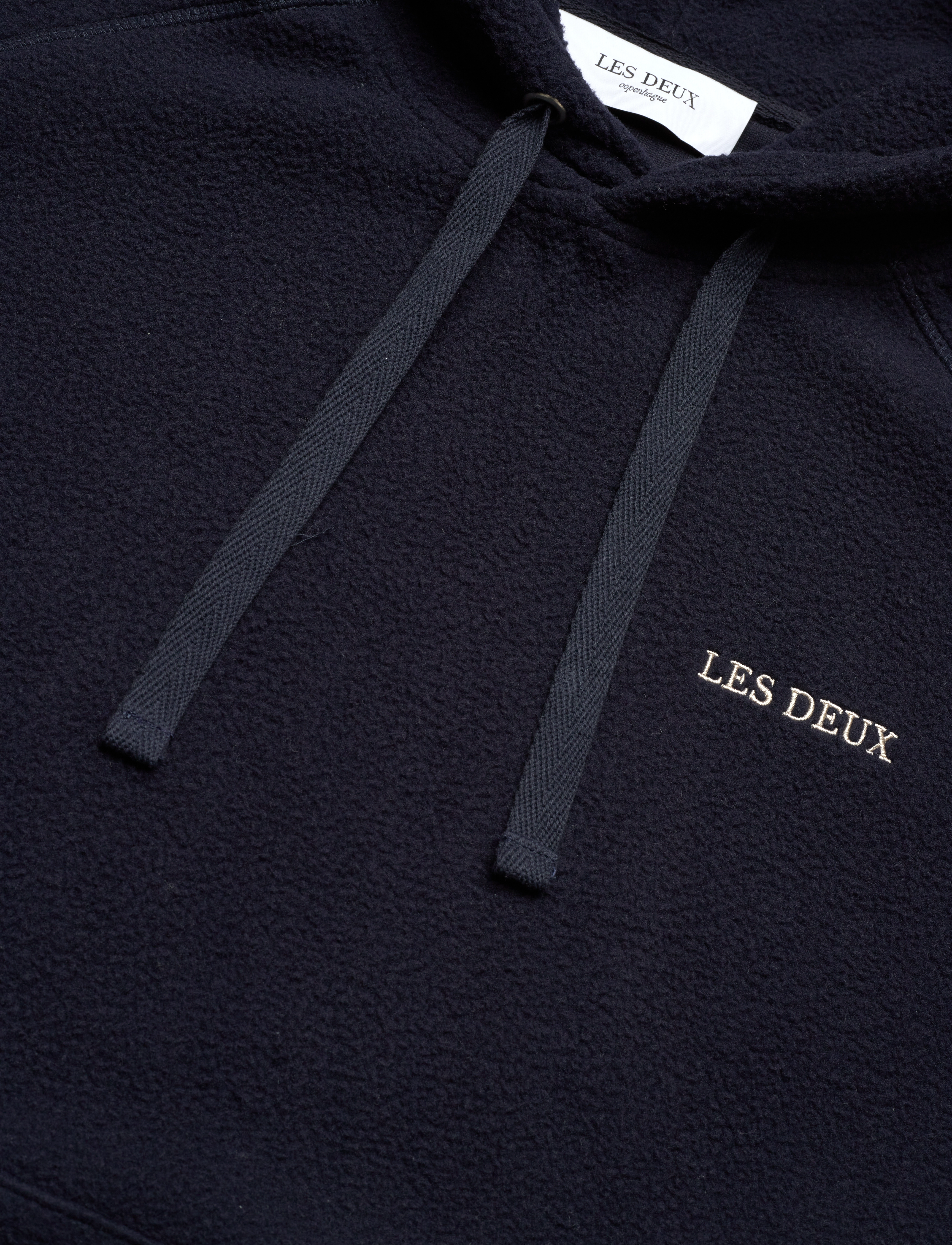 Les Deux - Duncan Pile Hoodie - dark navy - 2