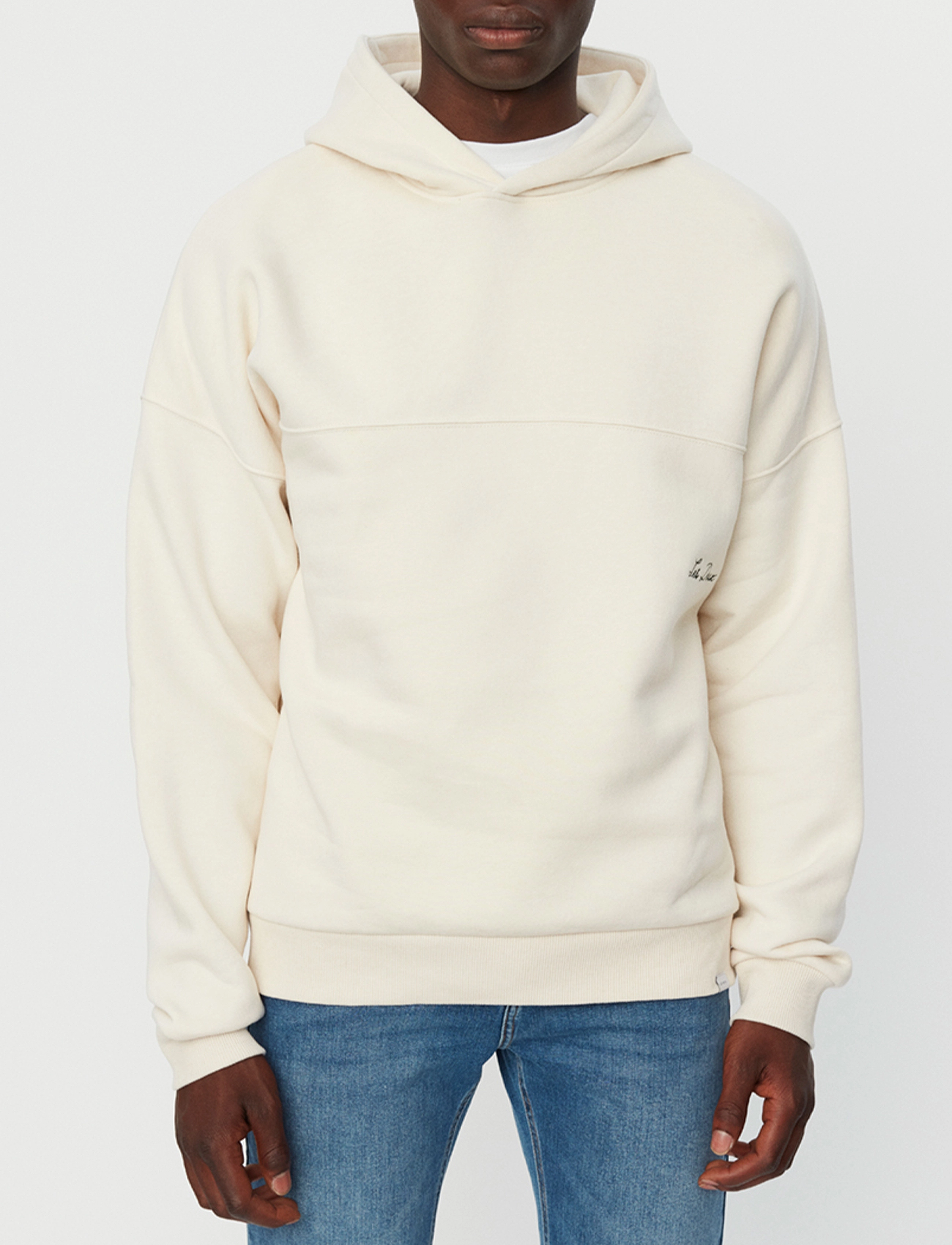 Les Deux - Carter Wool Hoodie - ivory/olive night - 2