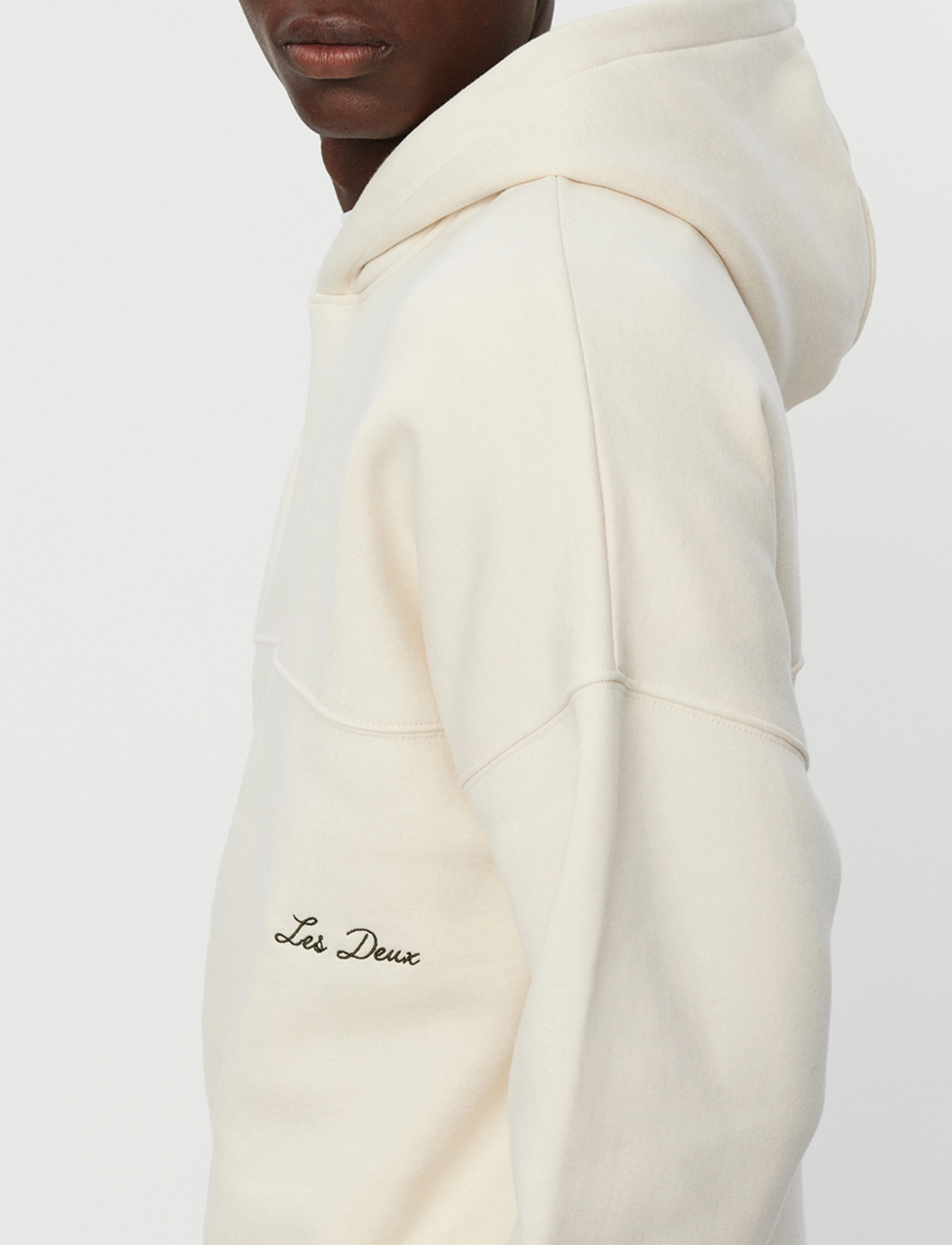 Les Deux - Carter Wool Hoodie - ivory/olive night - 3
