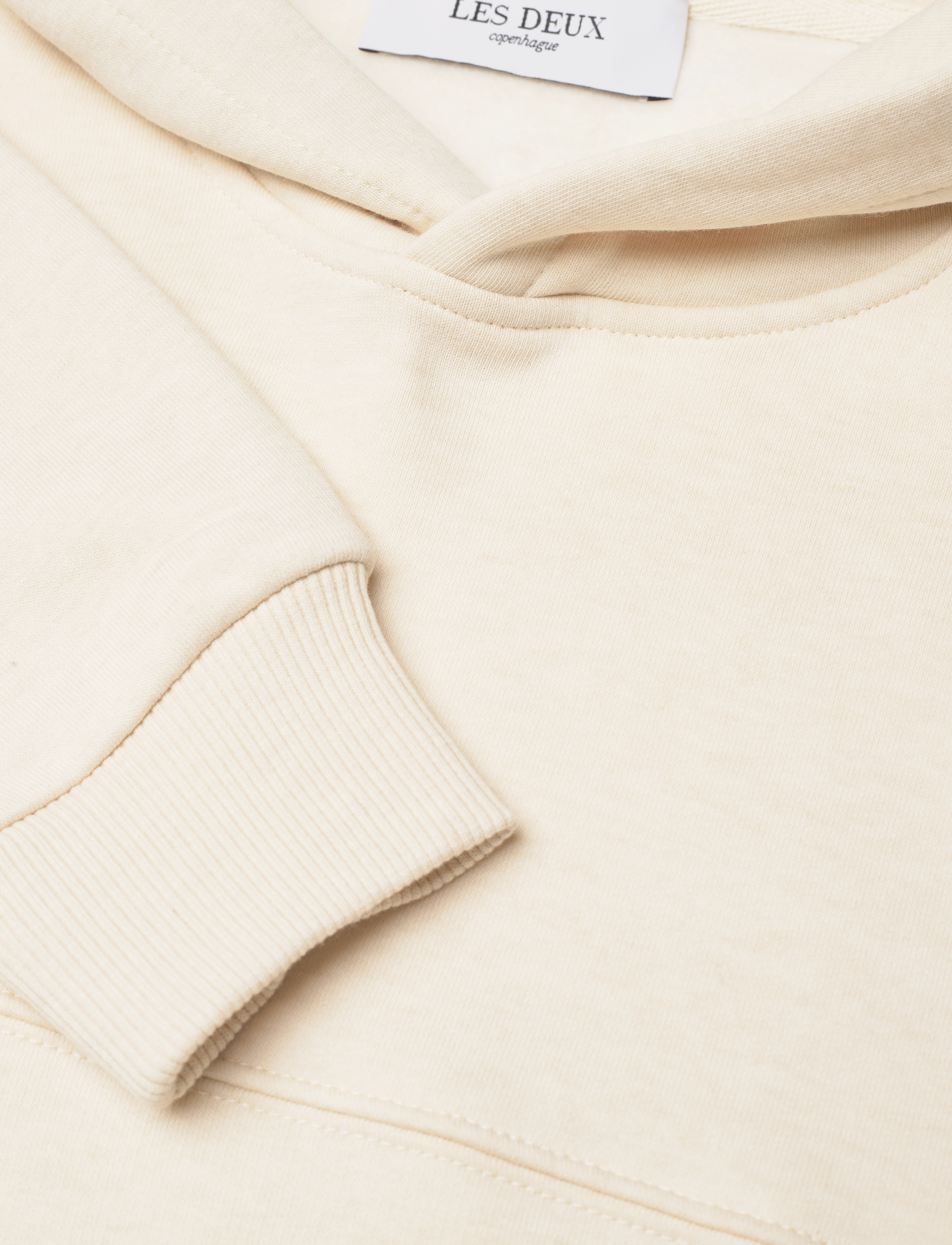 Les Deux - Carter Wool Hoodie - ivory/olive night - 4