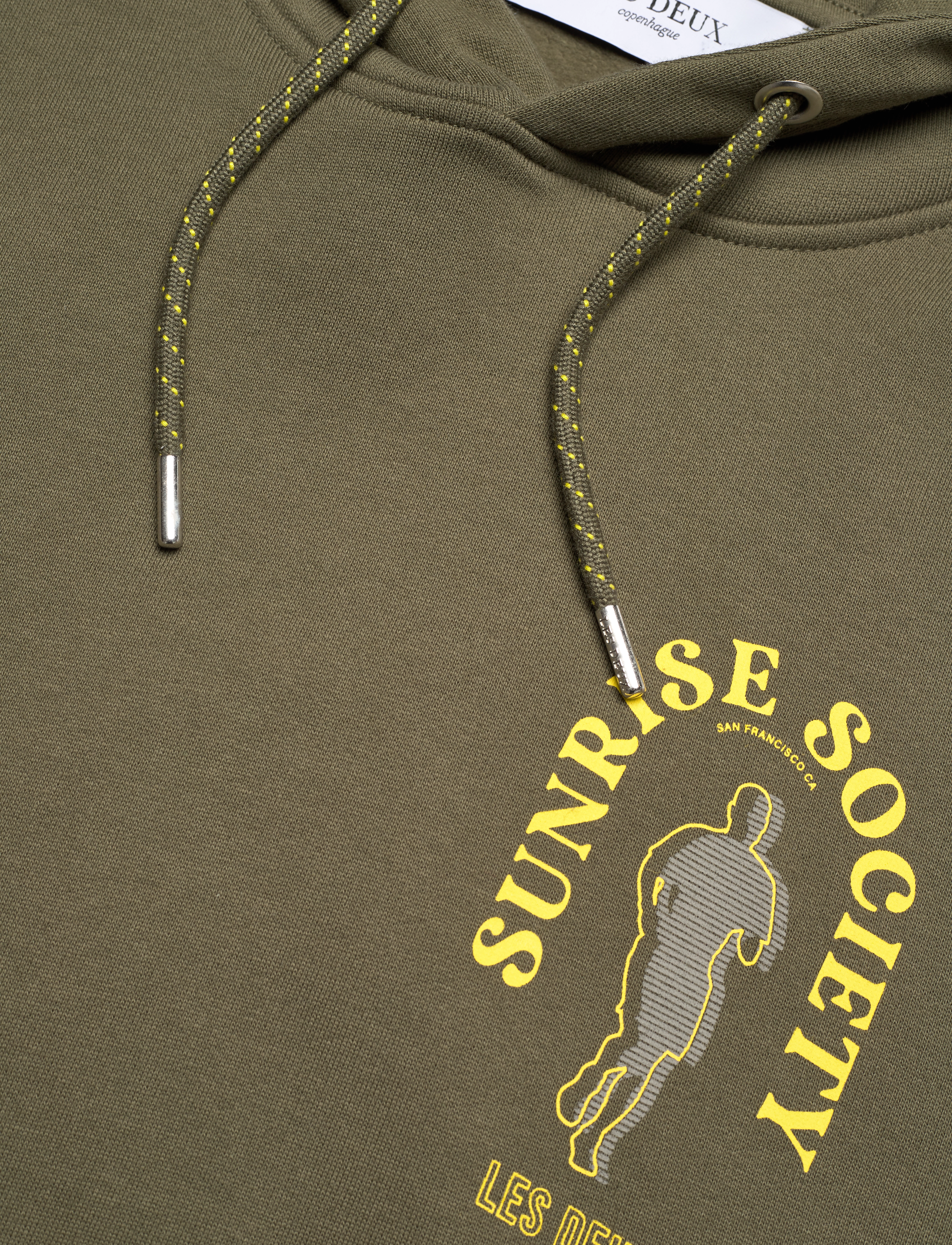 Les Deux - Clay Hoodie - olive night/buttercup yellow - 2