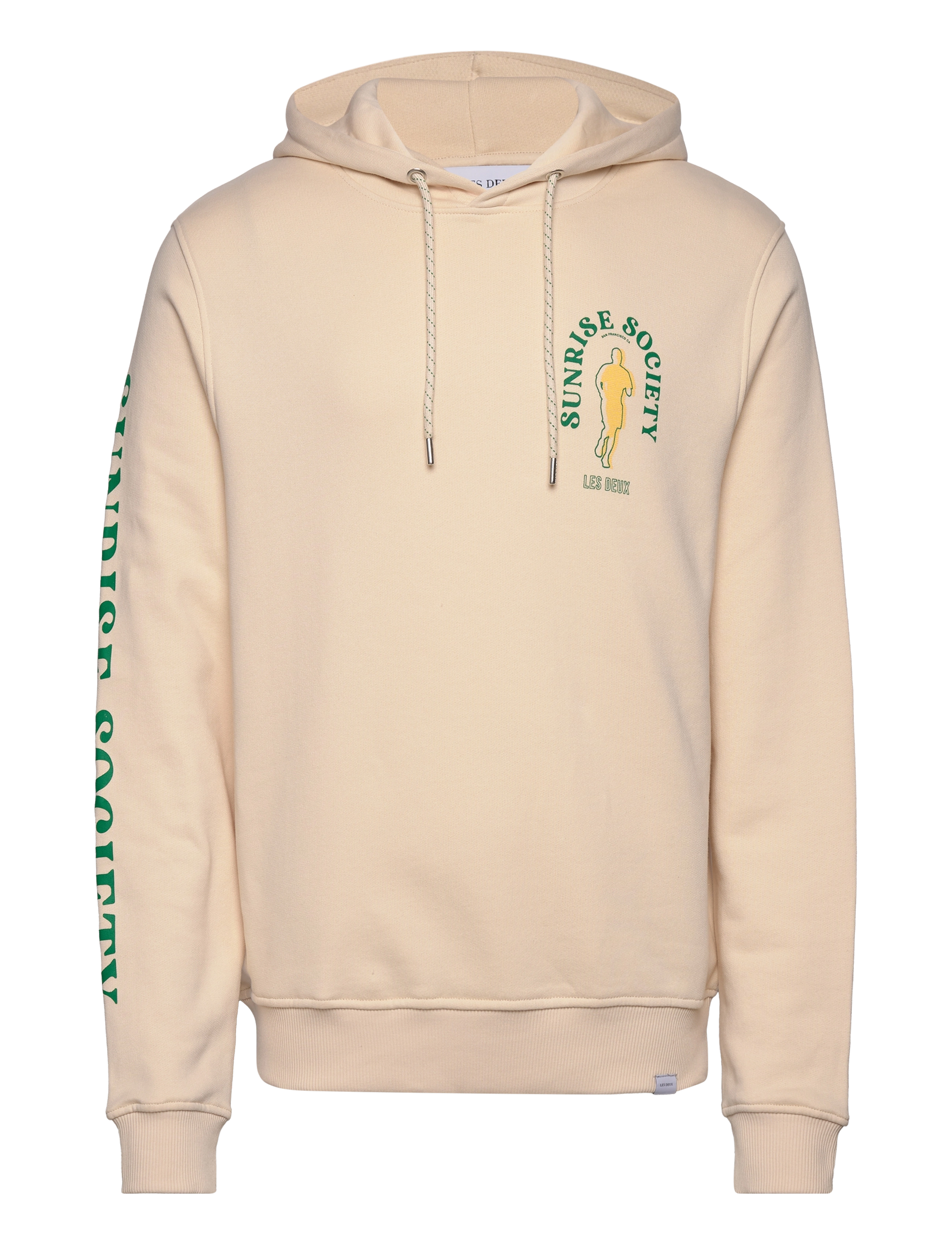 Les Deux - Clay Hoodie - ivory/sports green - 0