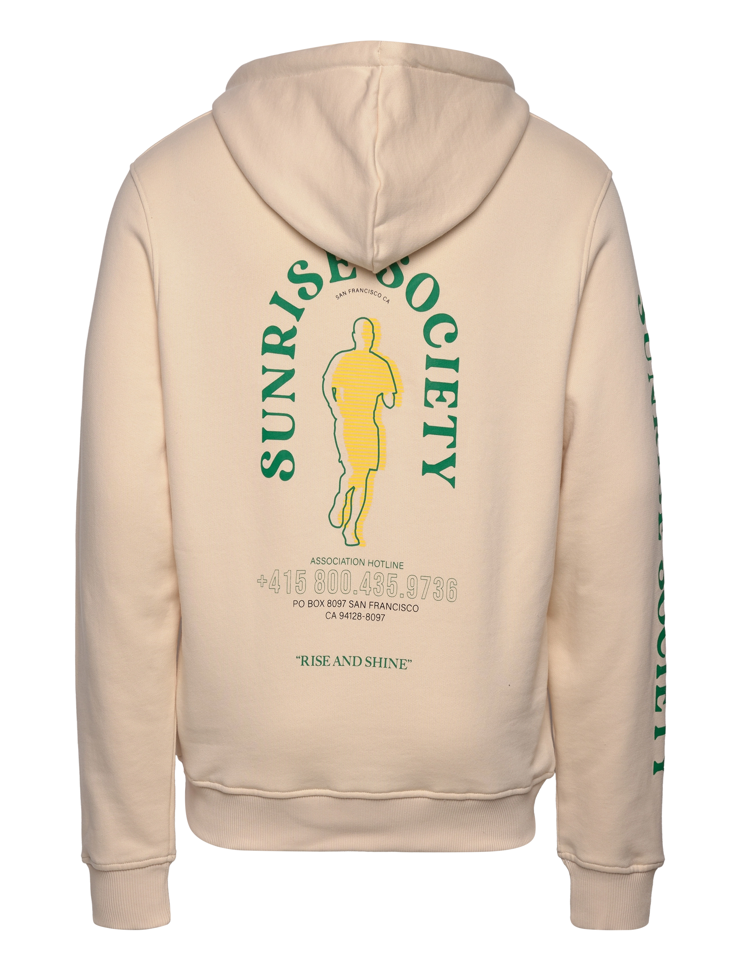 Les Deux - Clay Hoodie - ivory/sports green - 1