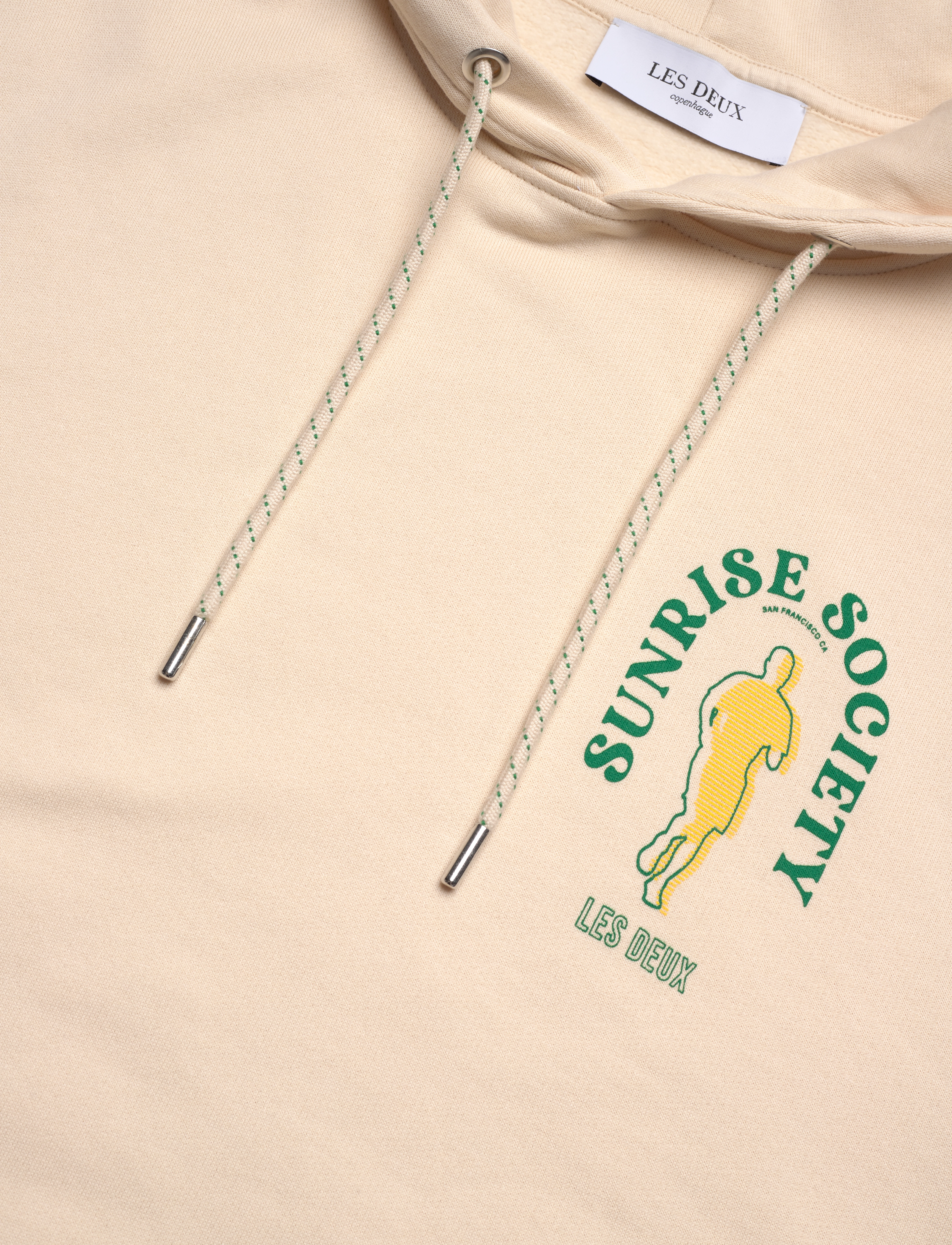 Les Deux - Clay Hoodie - ivory/sports green - 2