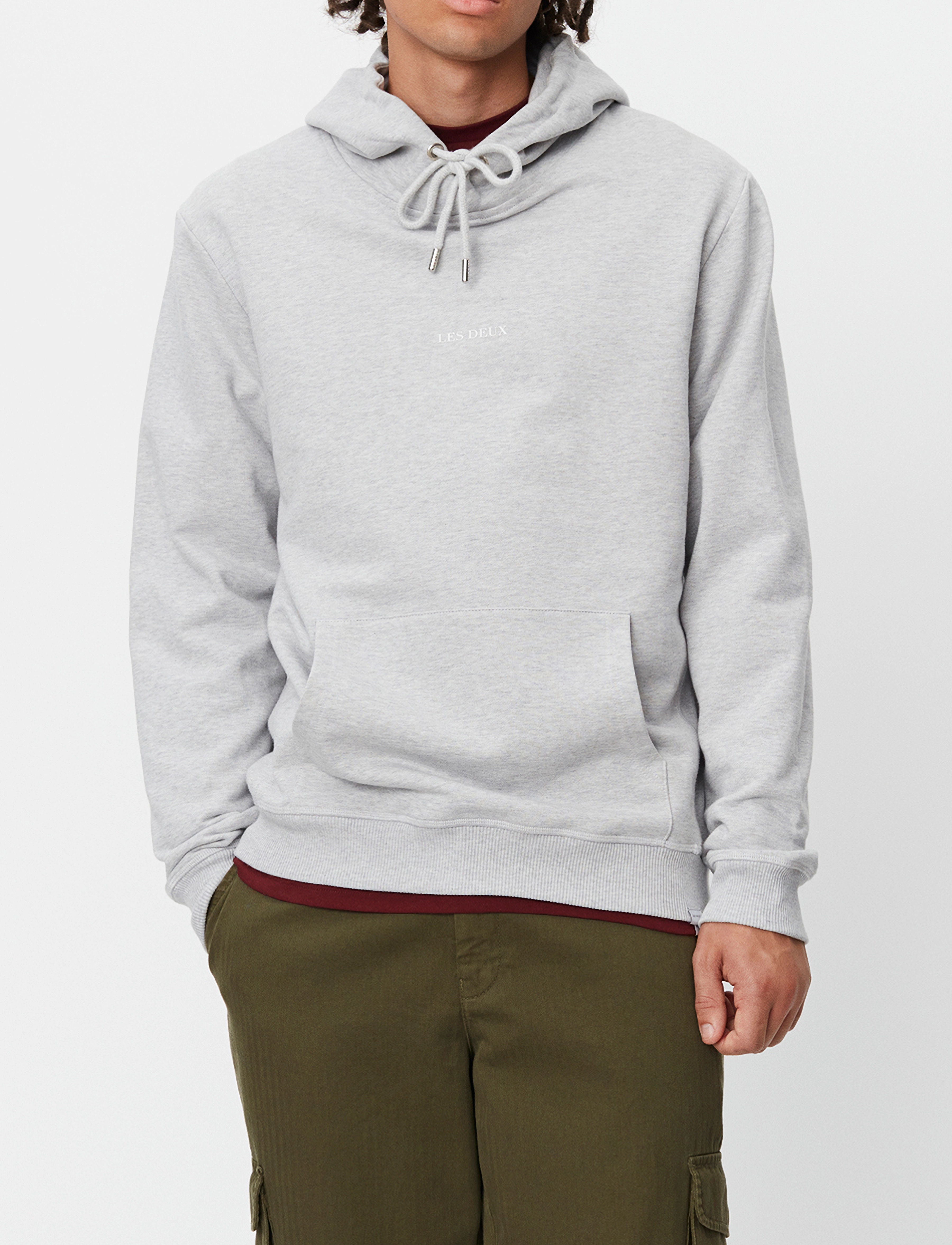 Les Deux - Lens Hoodie - Seasonal - snow melange/white - 2