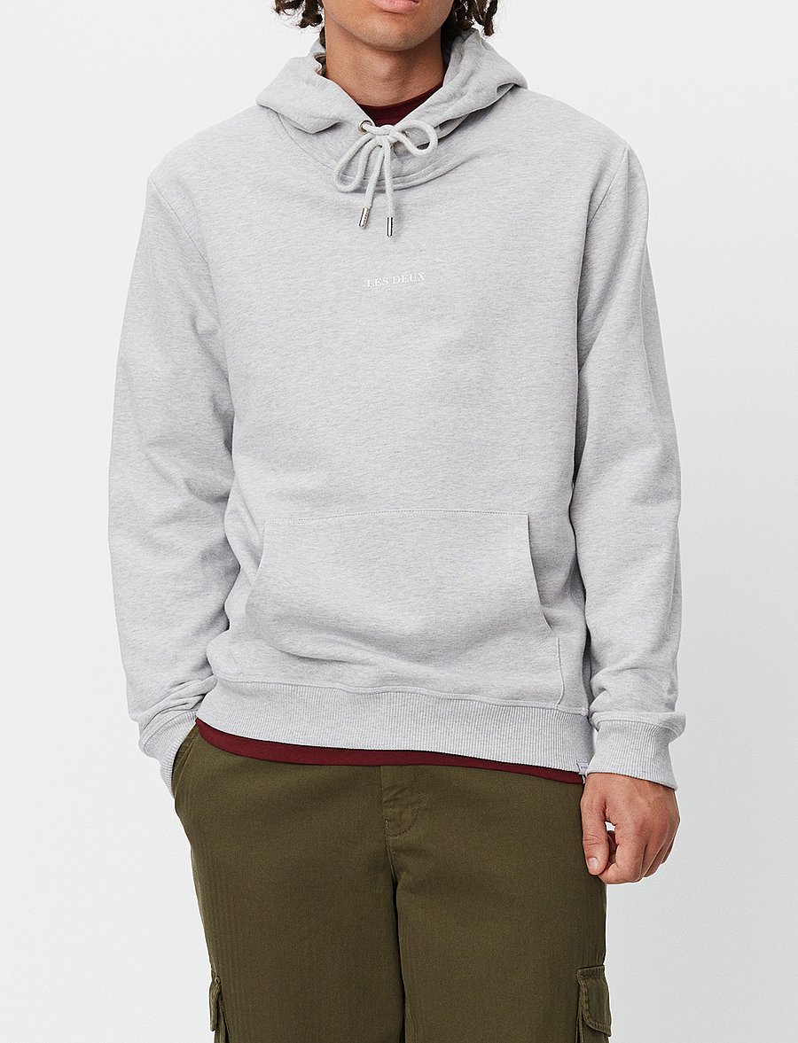 Les Deux - Lens Hoodie - Seasonal - snow melange/white - 2