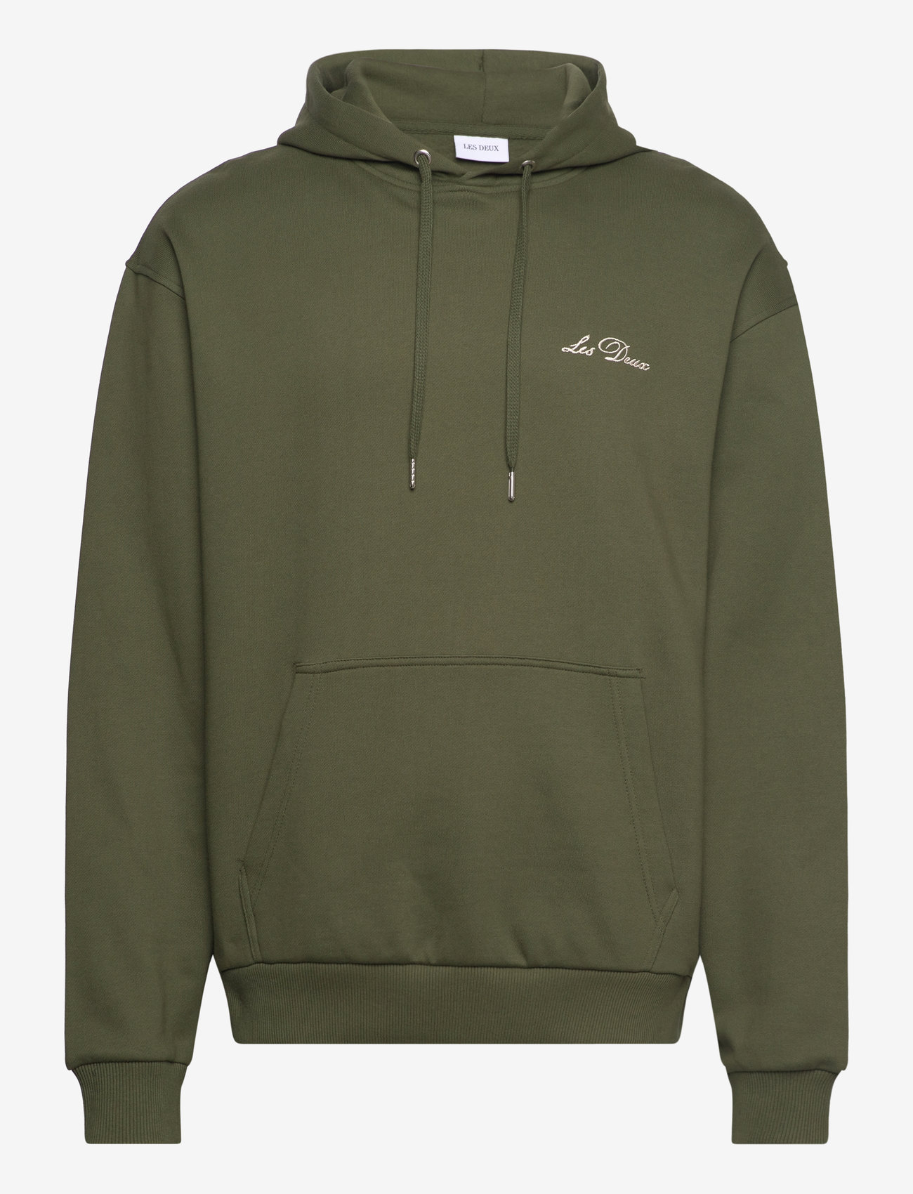 Les Deux - Crew Hoodie - chive green/light ivory - 1