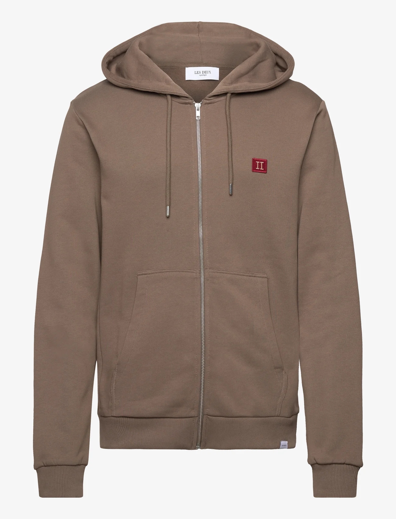 Les Deux - Piece Zipper Hoodie - hoodies - mountain grey - 0