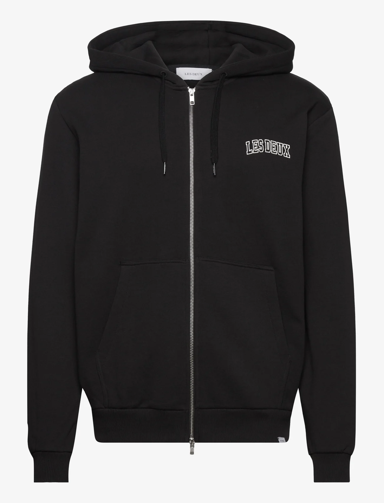 Les Deux - Blake Zipper Hoodie - hoodies - black/white - 0