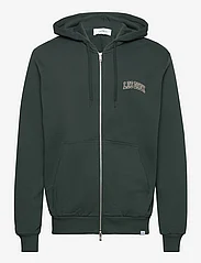 Les Deux - Blake Zipper Hoodie - hoodies - pine green/dark sand - 0