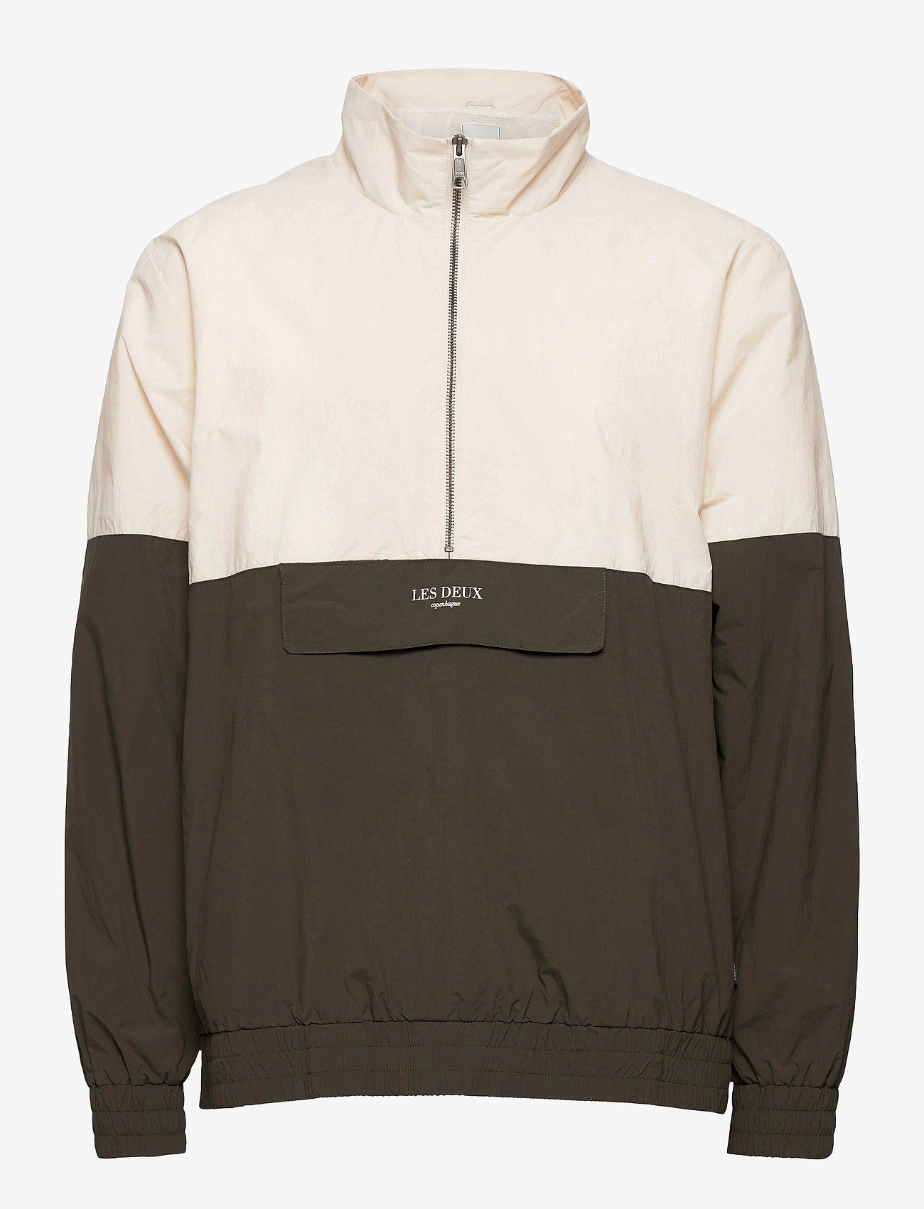 Les Deux - Jefferson Track Anorak - deep forrest/off white - 0