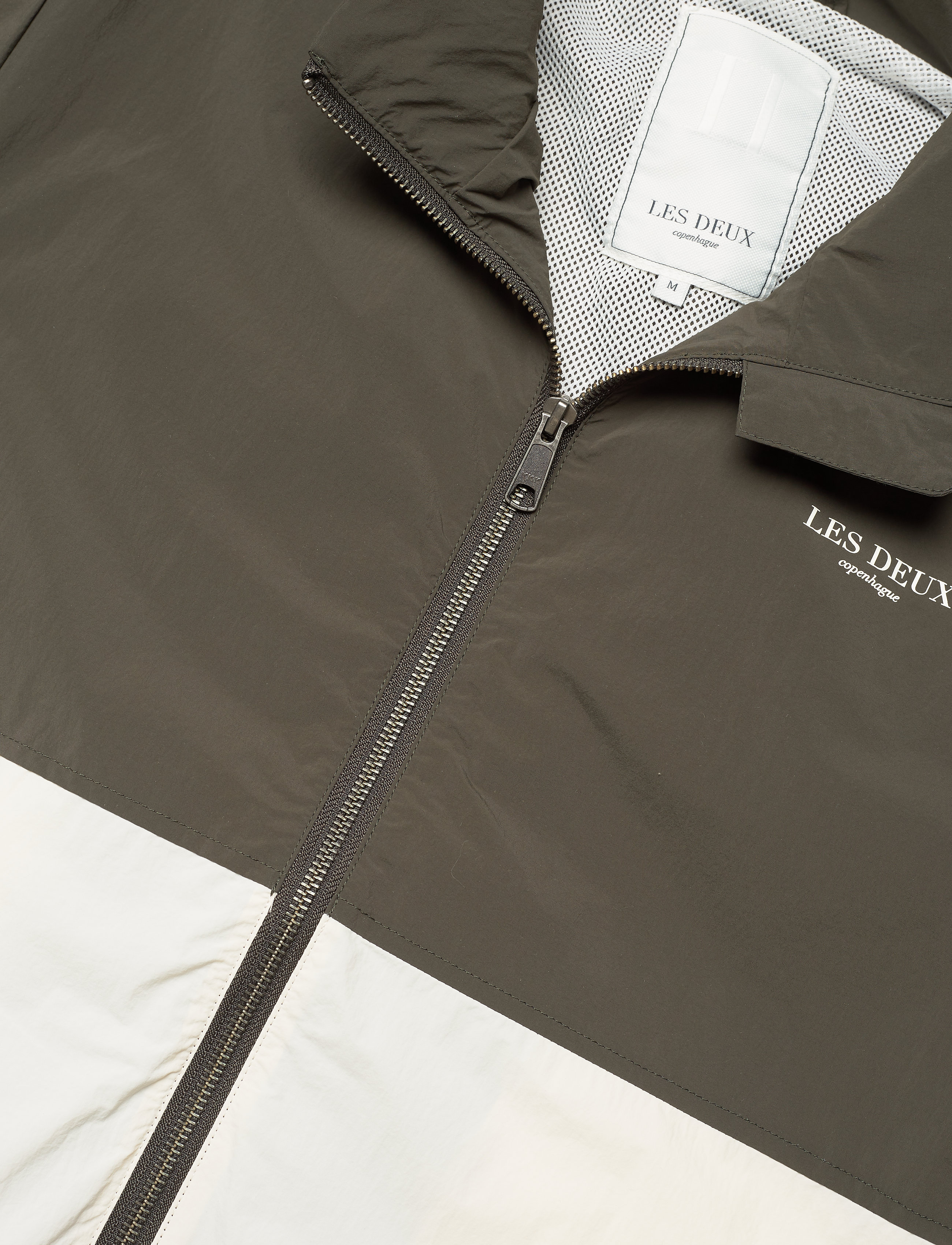 Les Deux - Jackson Track Jacket - deep forrest/off white - 2