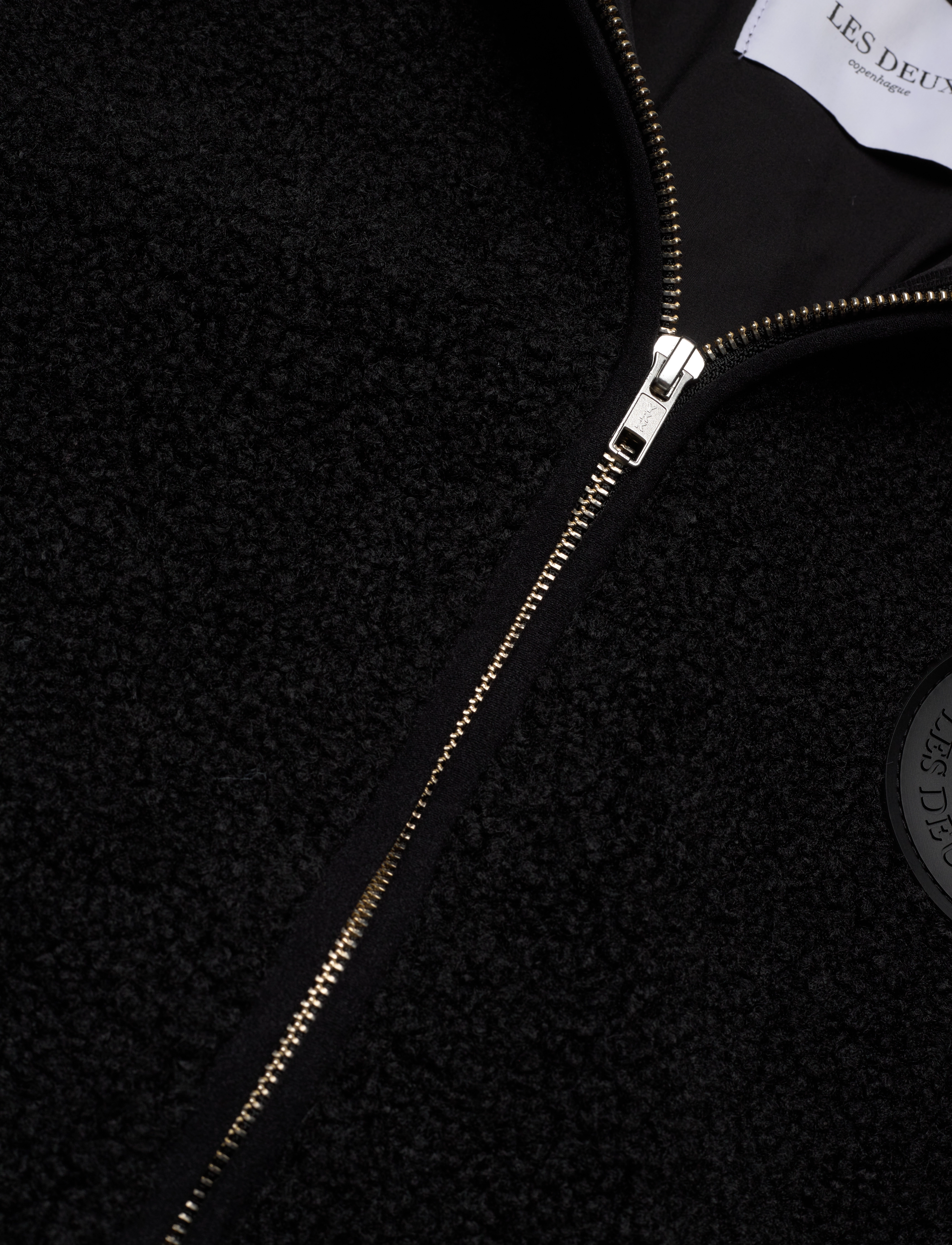 Les Deux - Johan Pile Track Jacket - black - 2