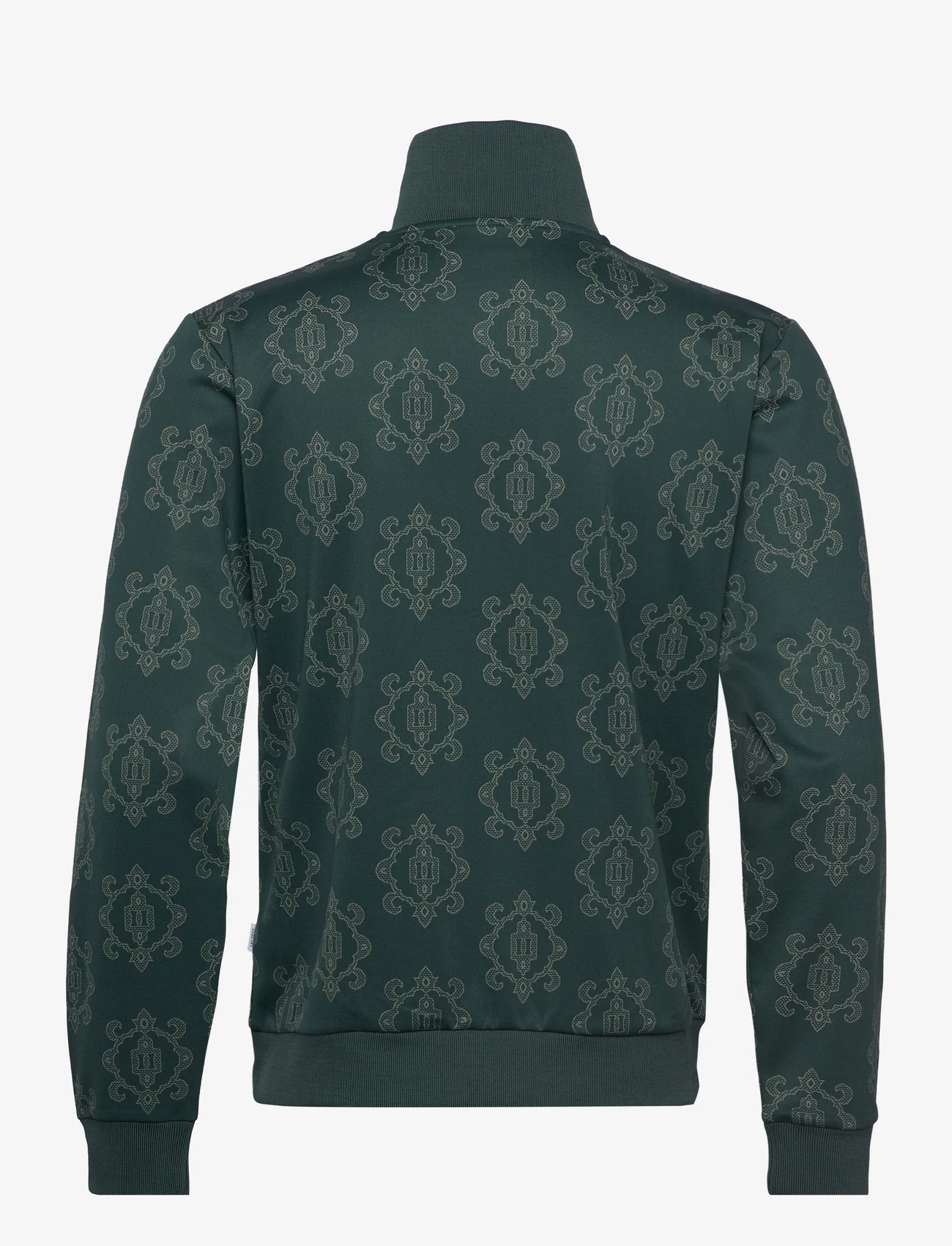 Les Deux - Ballier Jacquard Track Jacket - sweatshirts - pine green/ivory - 1