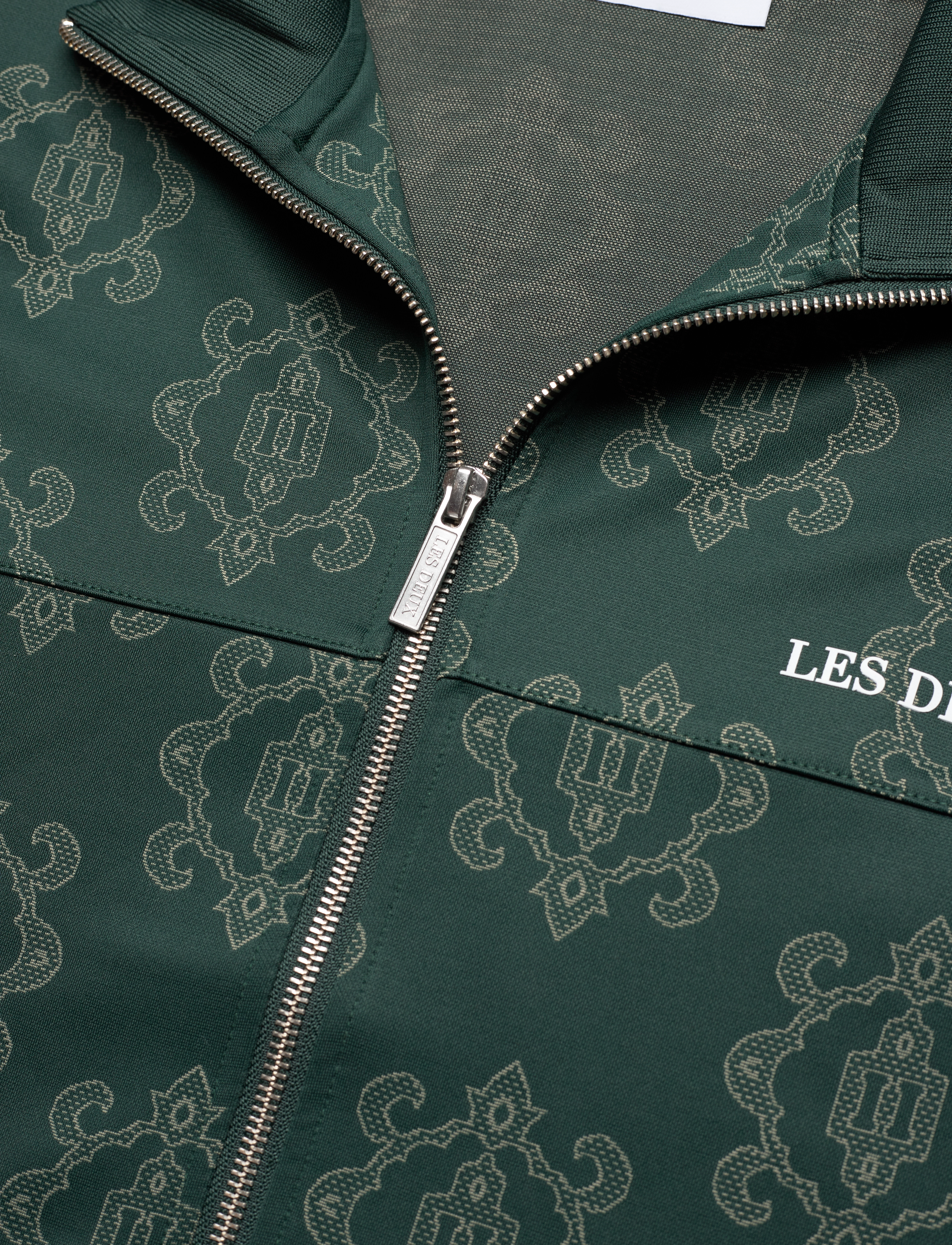 Les Deux - Ballier Jacquard Track Jacket - pine green/ivory - 2