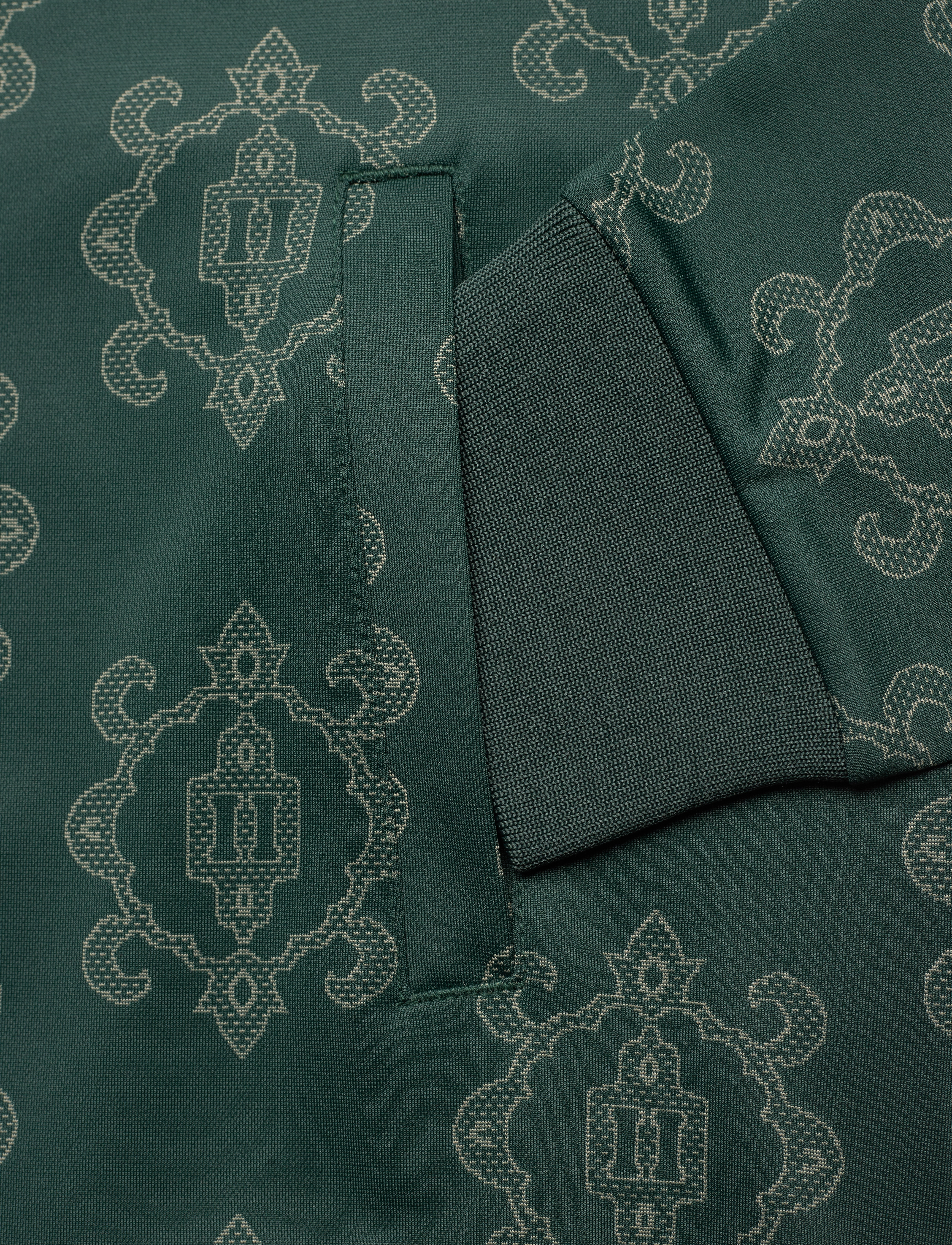 Les Deux - Ballier Jacquard Track Jacket - pine green/ivory - 3