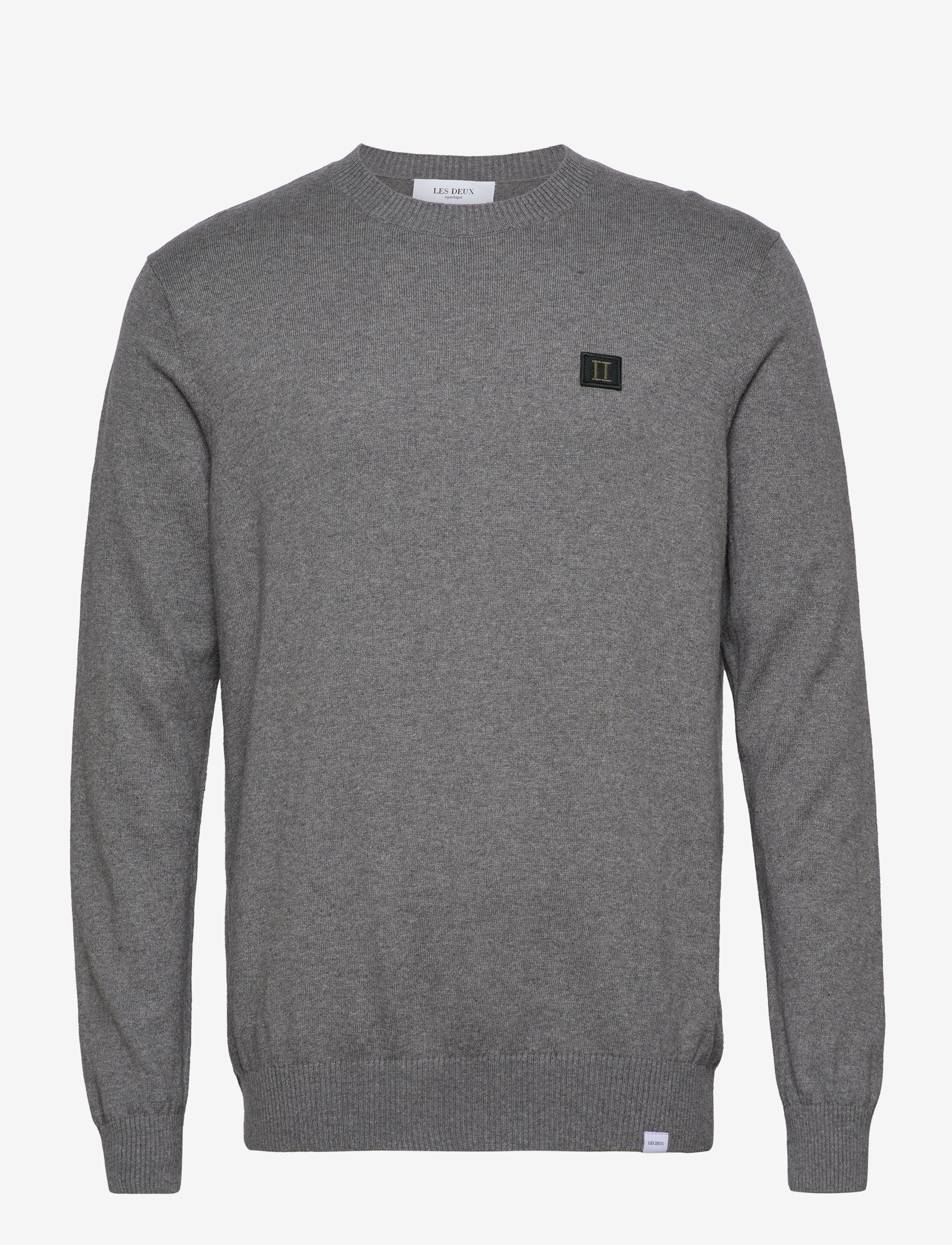 Les Deux - Etienne Cashton Knit - light grey melange/rosin-olive nigh - 0