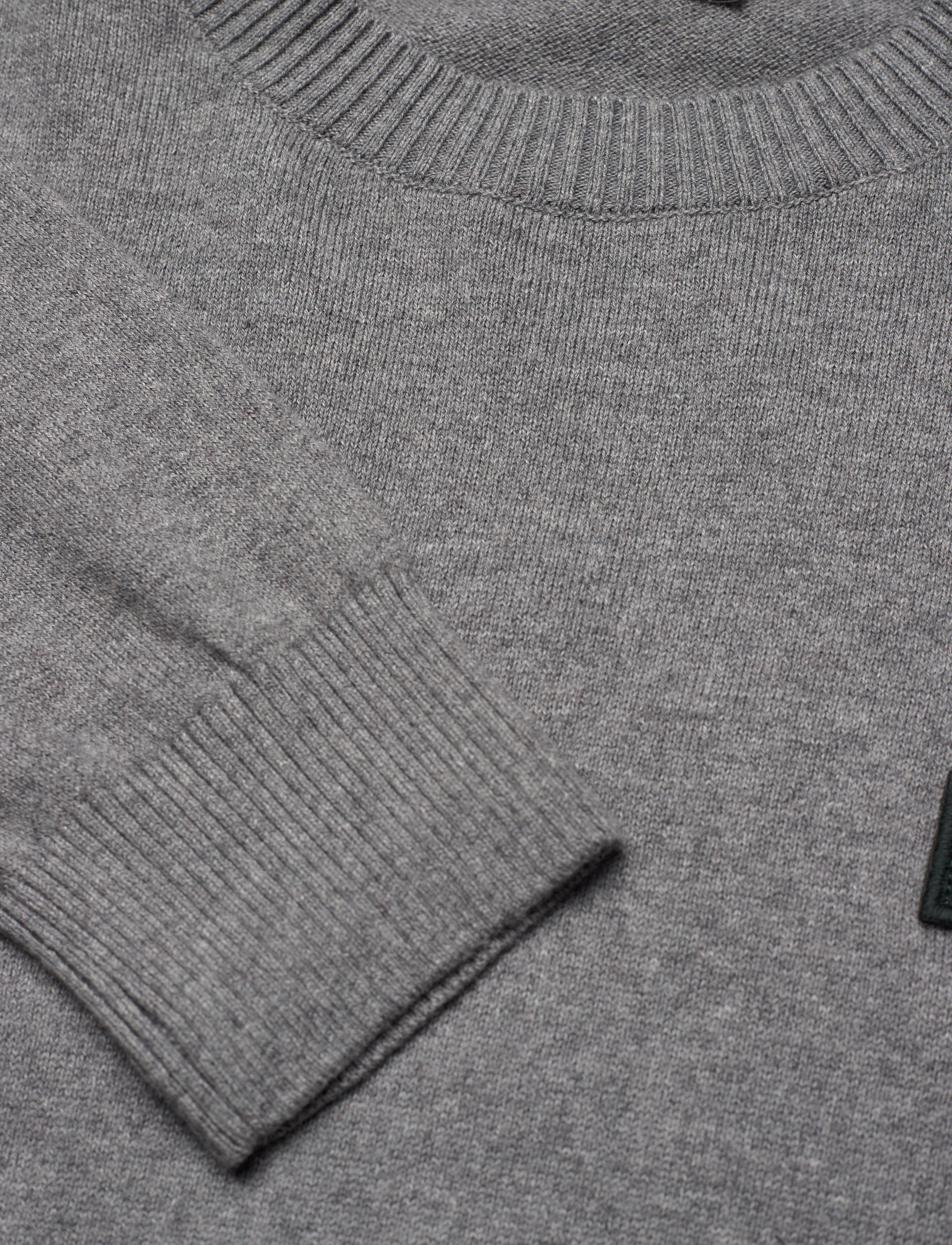 Les Deux - Etienne Cashton Knit - light grey melange/rosin-olive nigh - 2