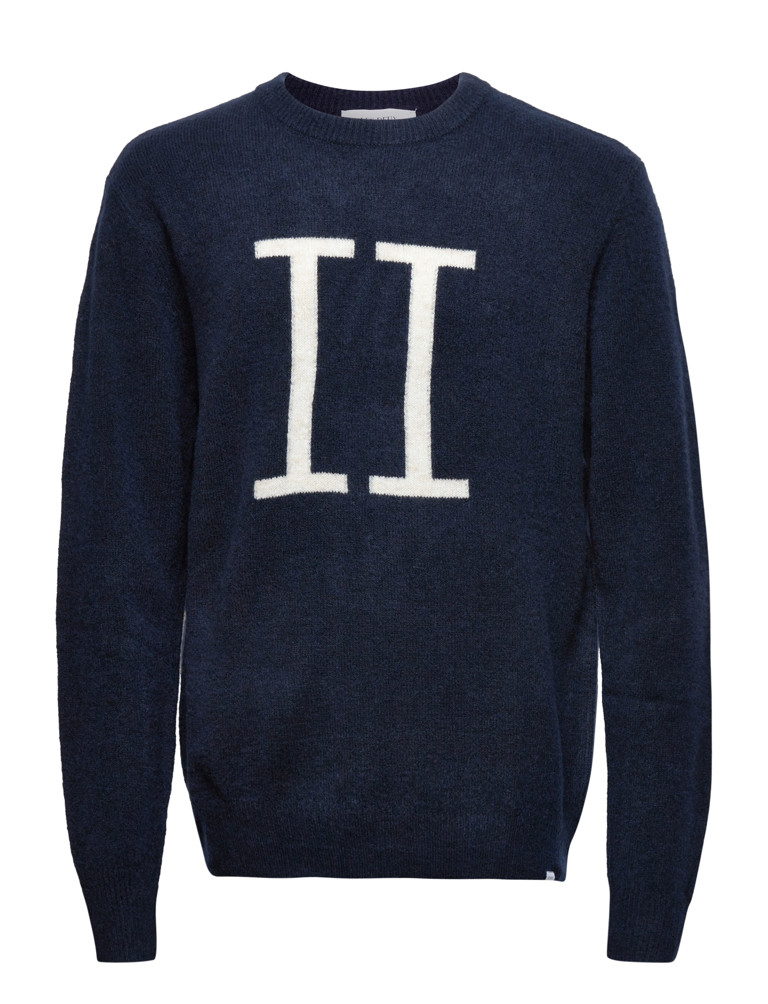 Les Deux - Encore Intarsia Recycled Knit - dark navy/ivory - 1